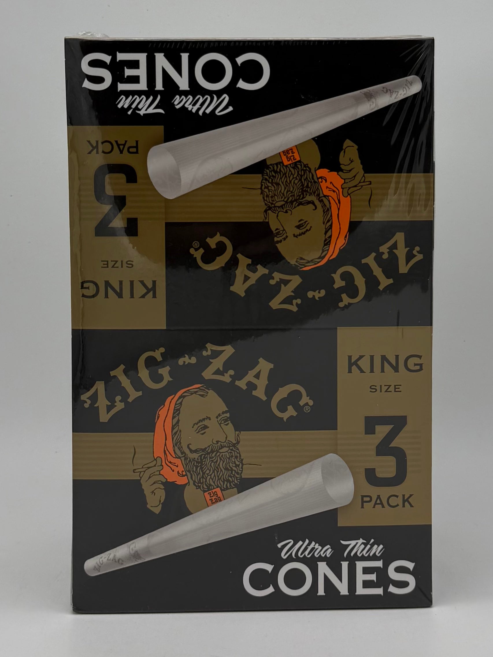 Zig Zag Ultra Thin Cones King Size 3pk 24ct