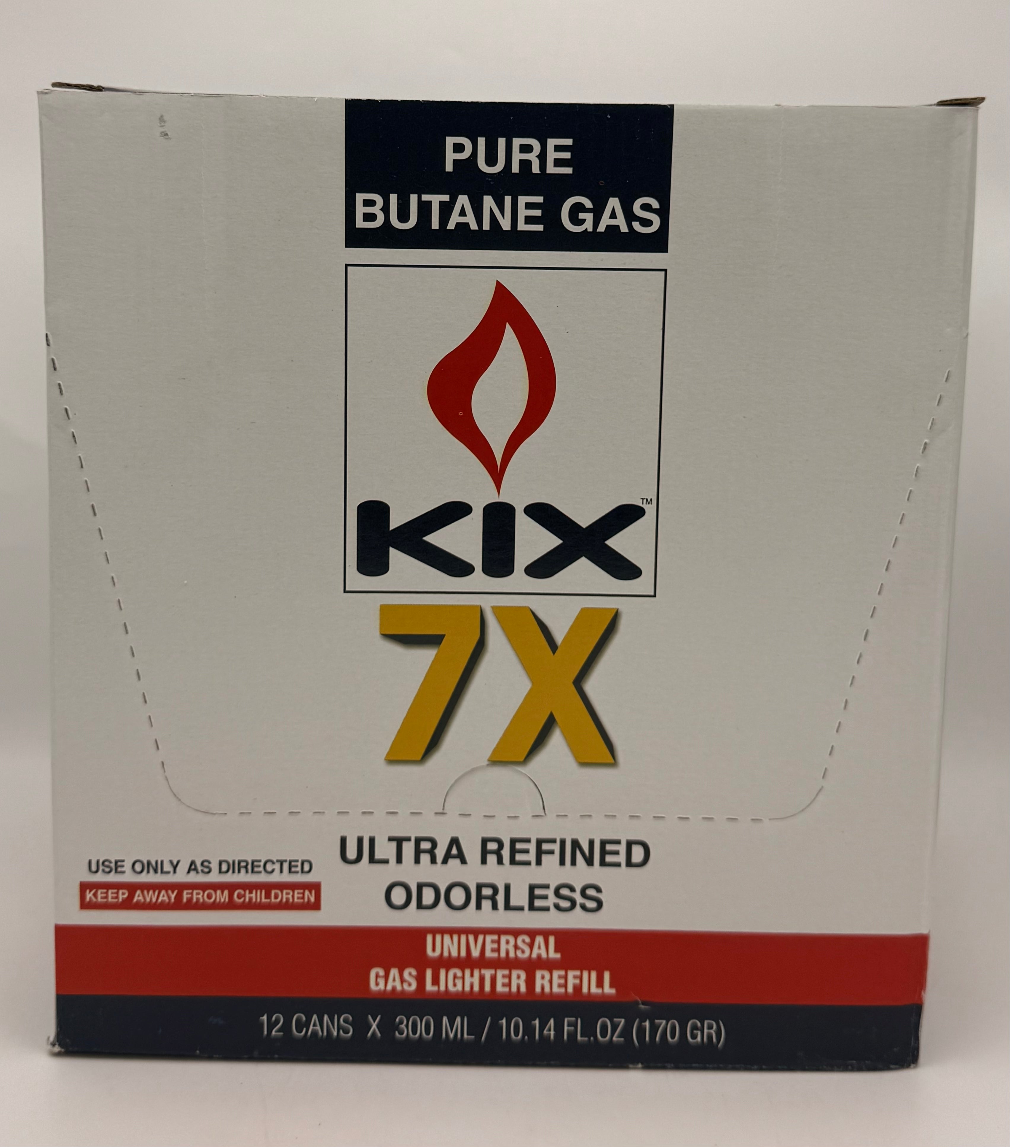 Kix 7X Pure Butane Gas 12ct Ultra Refined Odorless
