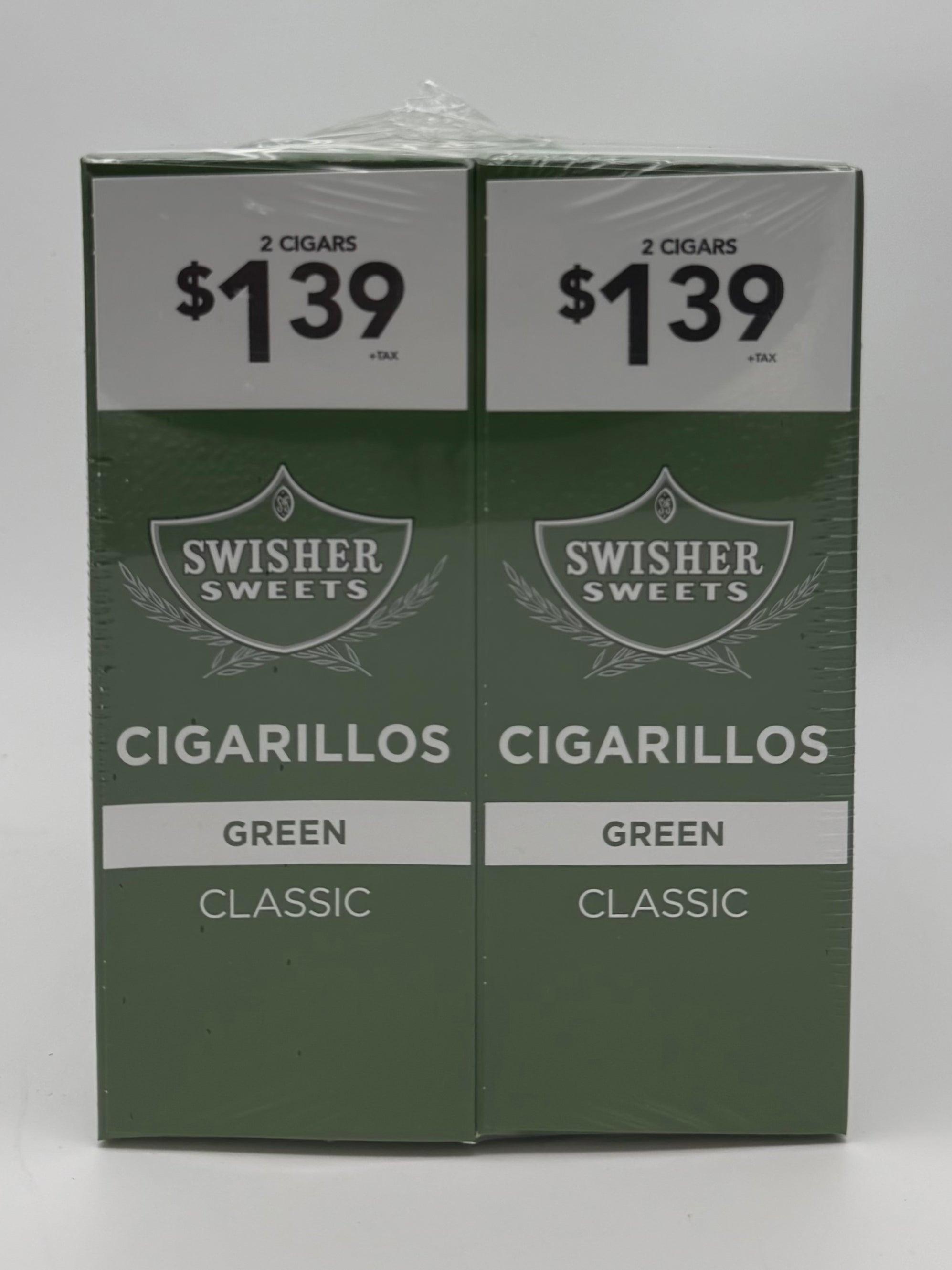 Swisher 2for$1.39 Cigarillos Green Class 30/2pk