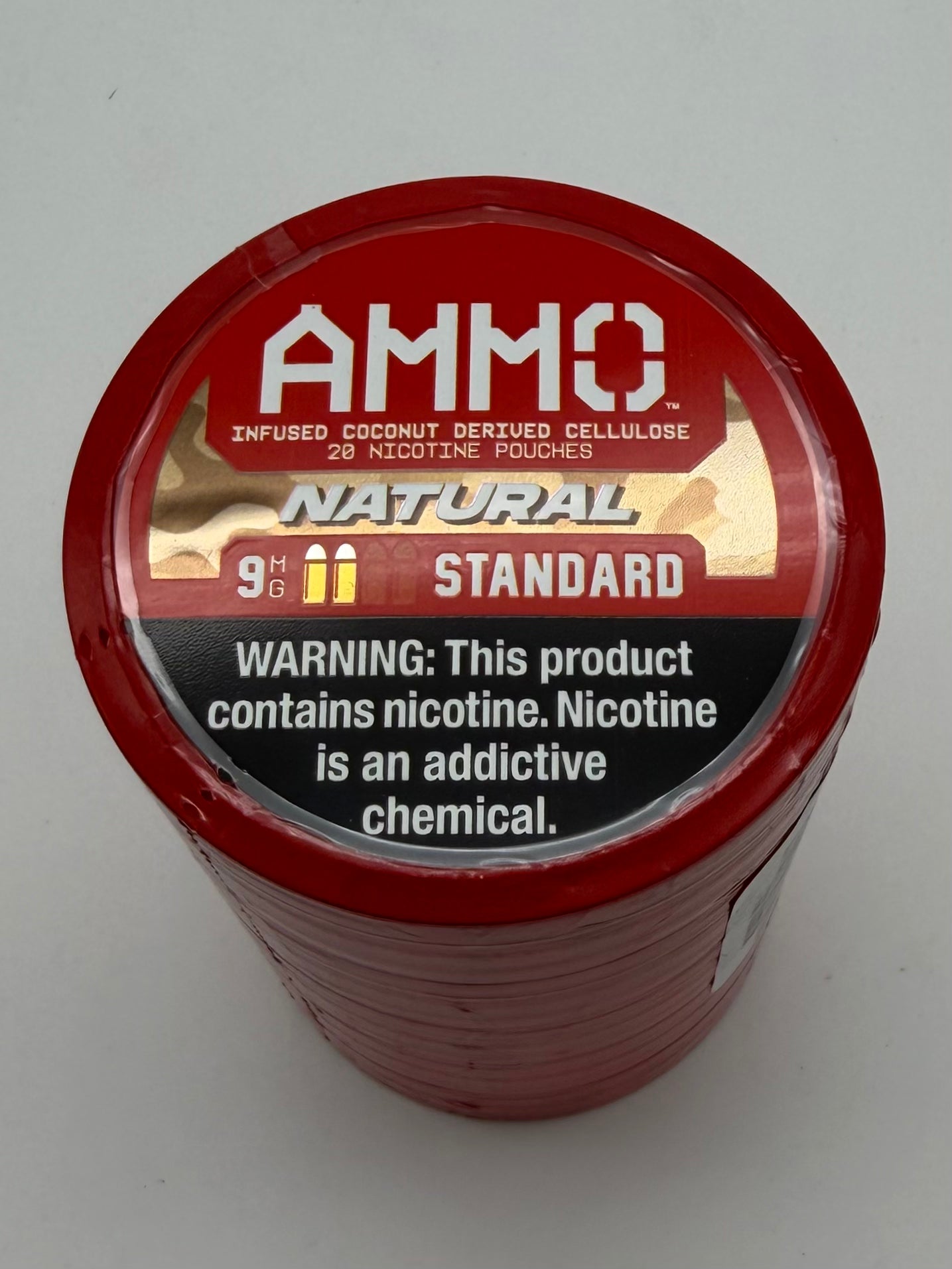 Ammo Natural Standard 9mg 5ct 20 Nicotine Pouches