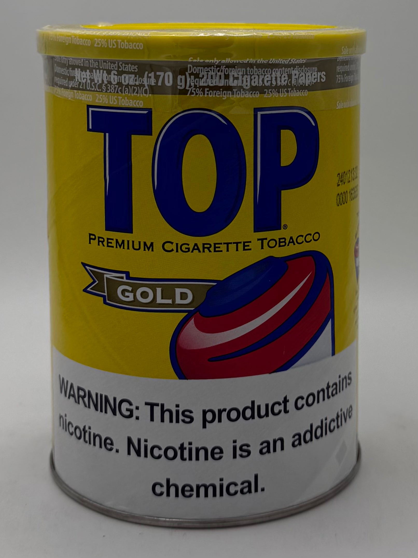 Top Cigarette Tobacco Light Can 6oz