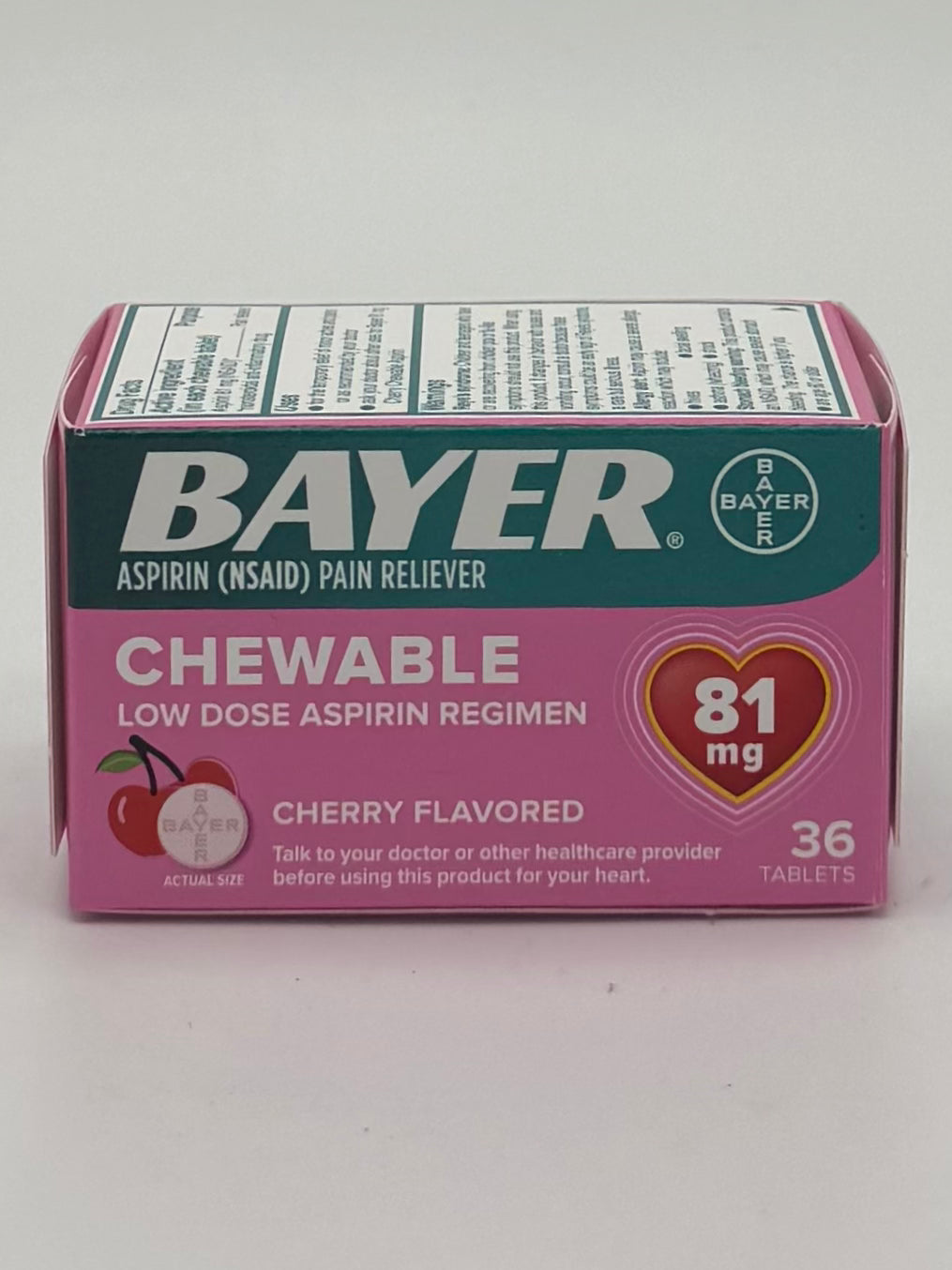 Bayer Chewable Cherry Flavored Tablets 36ct 81mg