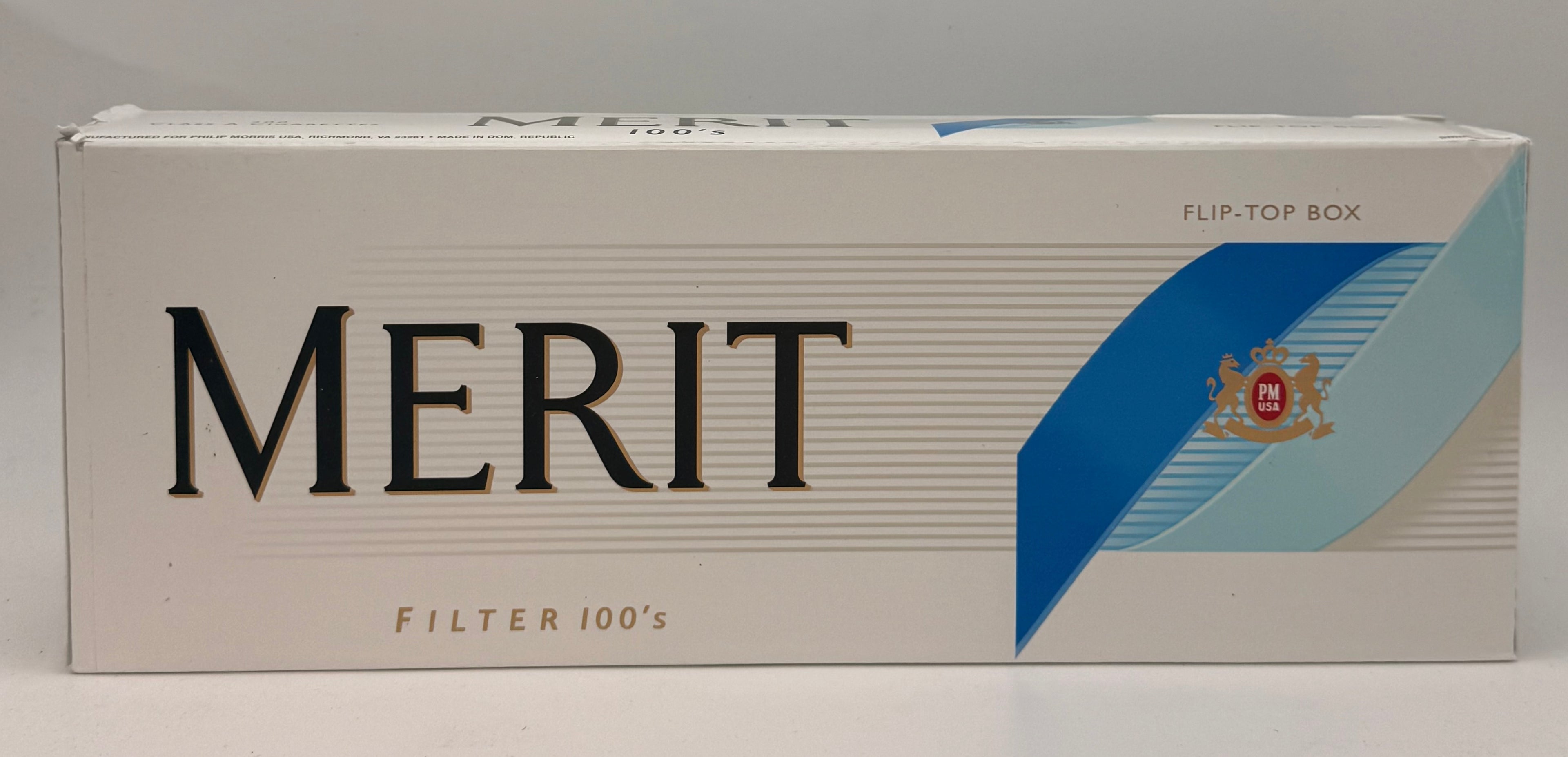 Merit Blue Pack 100 Box Carton