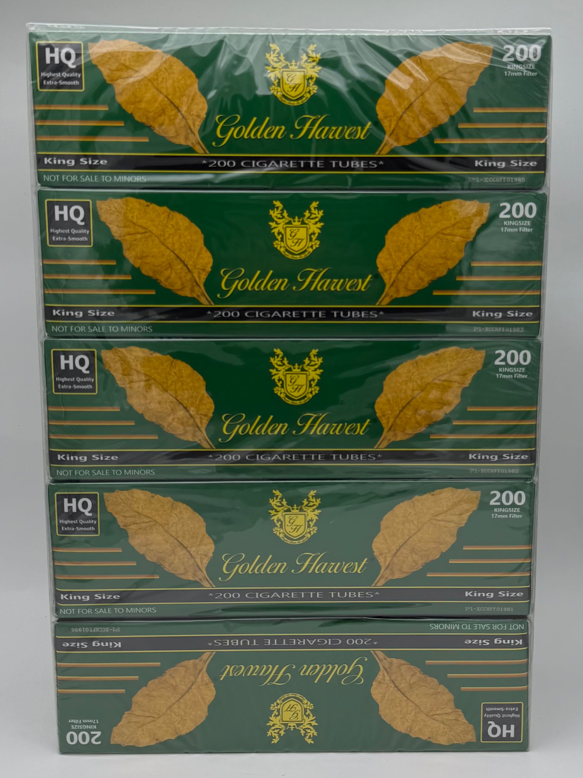 Golden Harvest Cigarette Tubes Menthol King 200ct