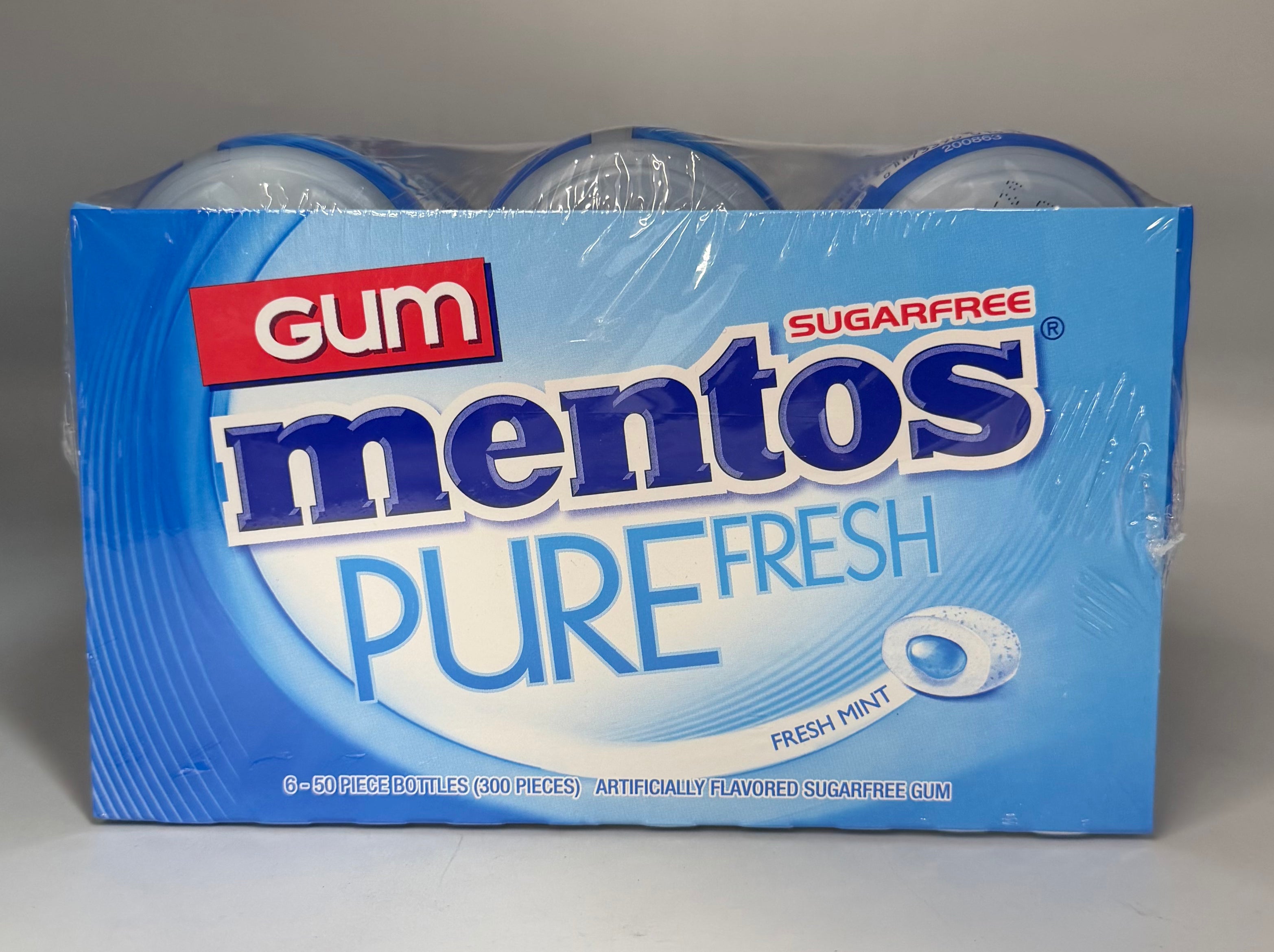 Mentos Gum Fresh Mint 6ct Jar 50pcs Pure Fresh Sug
