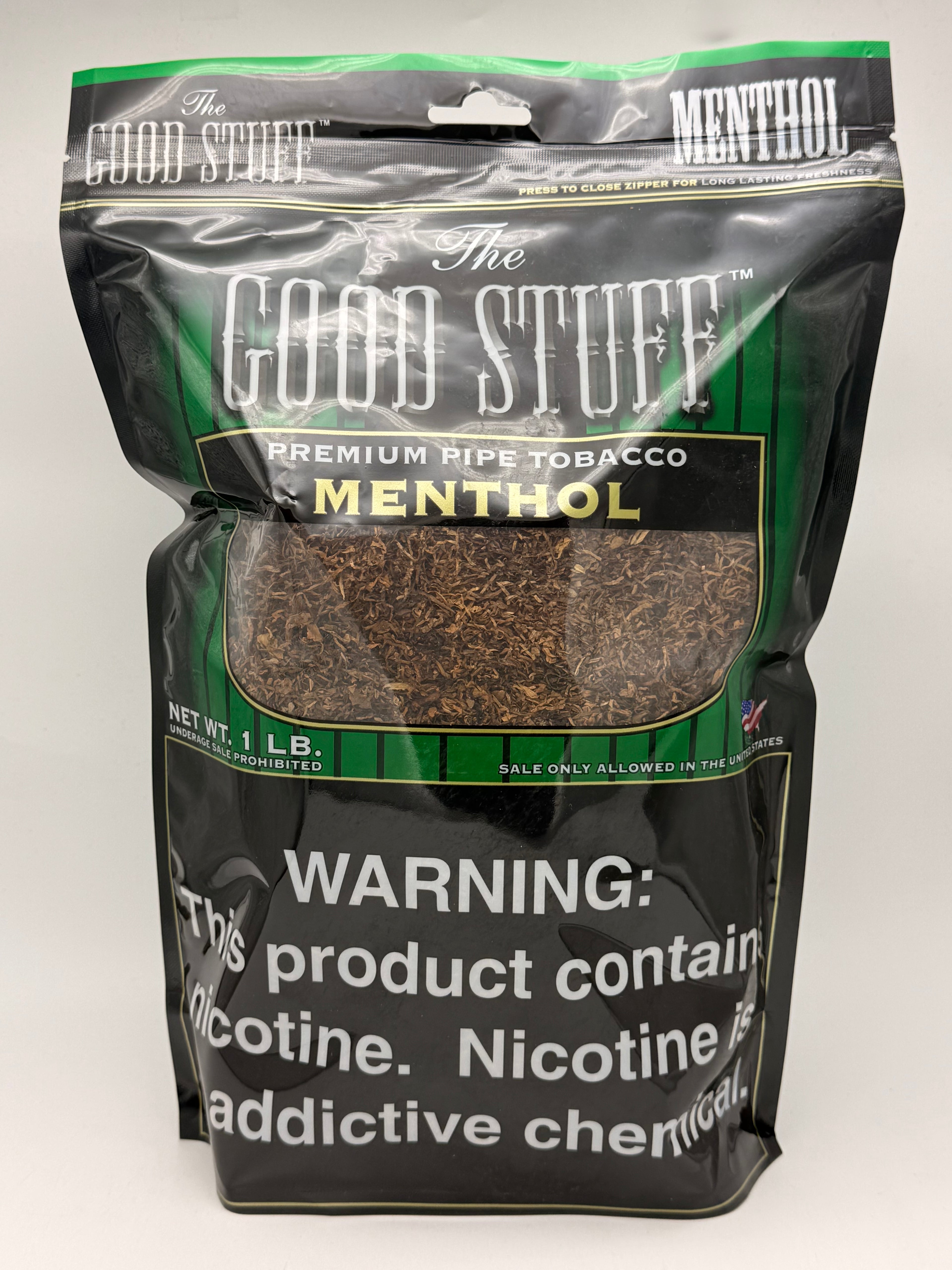 The Good Stuff 16oz Bag Pipe Tobacco Menthol