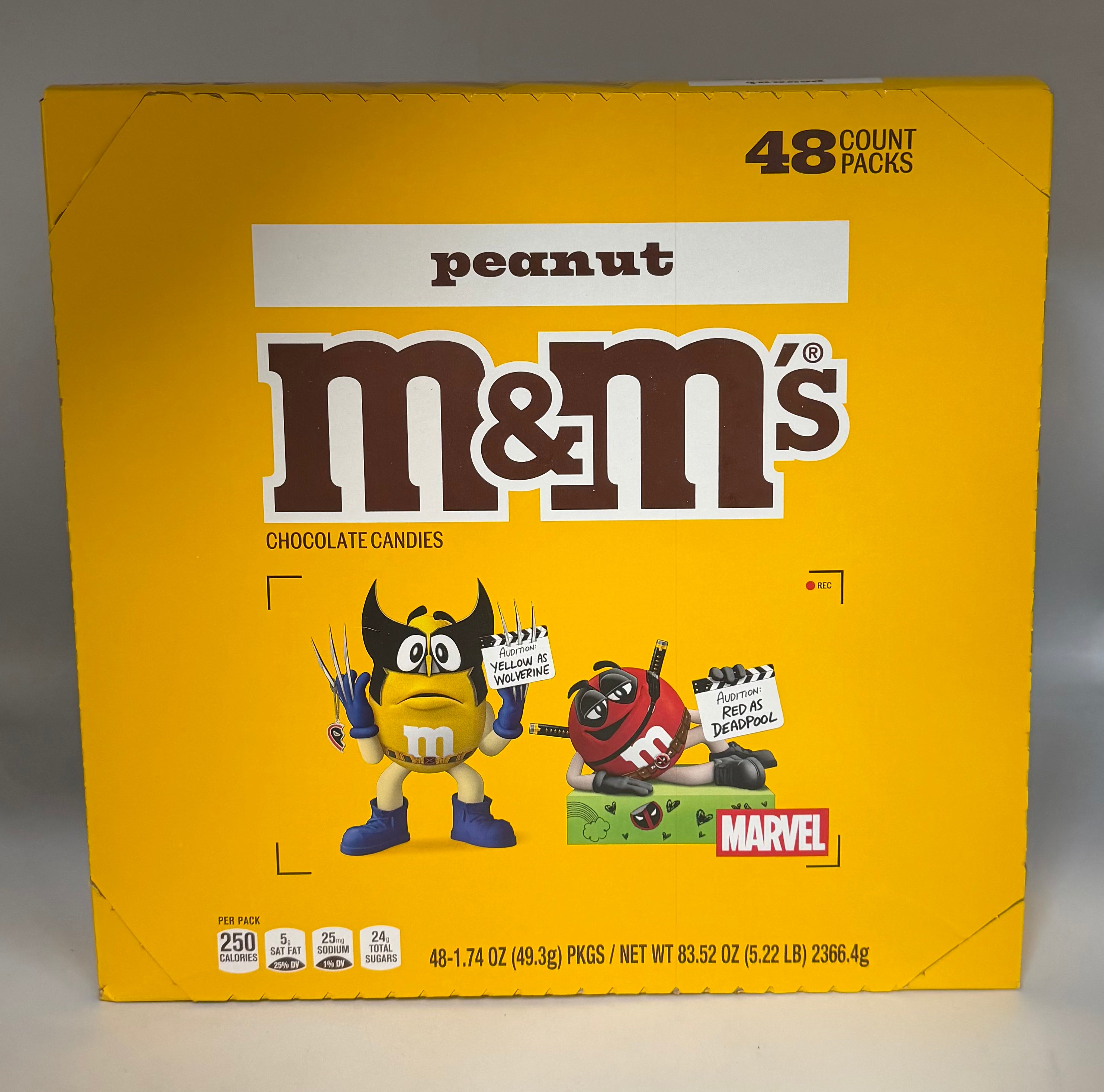 M&M's Peanut 48/1.74oz Net Wt (5lbs 3.52oz)