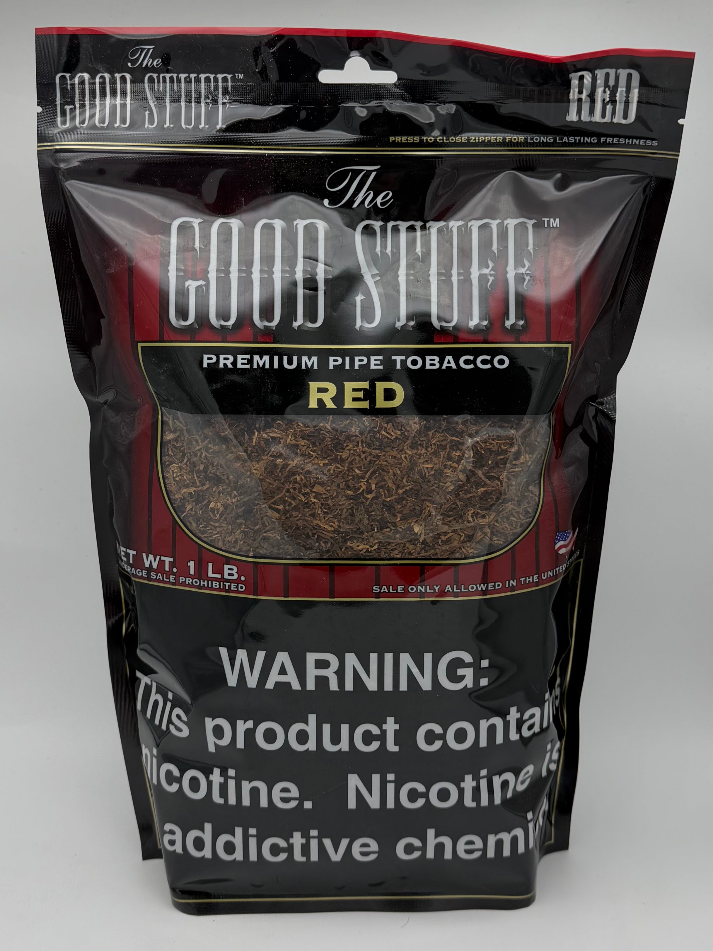 The Good Stuff 16oz Bag Pipe Tobacco Red