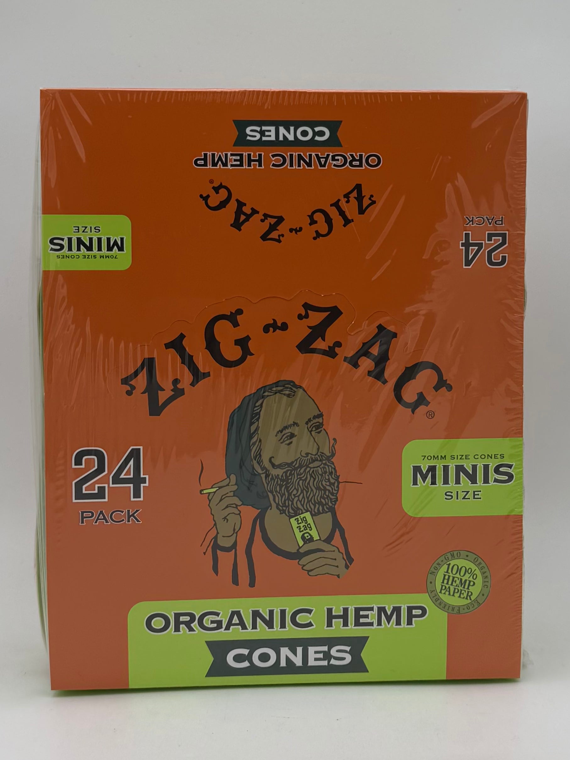 Zig Zag Mini Organic Hemp Cones 24ct