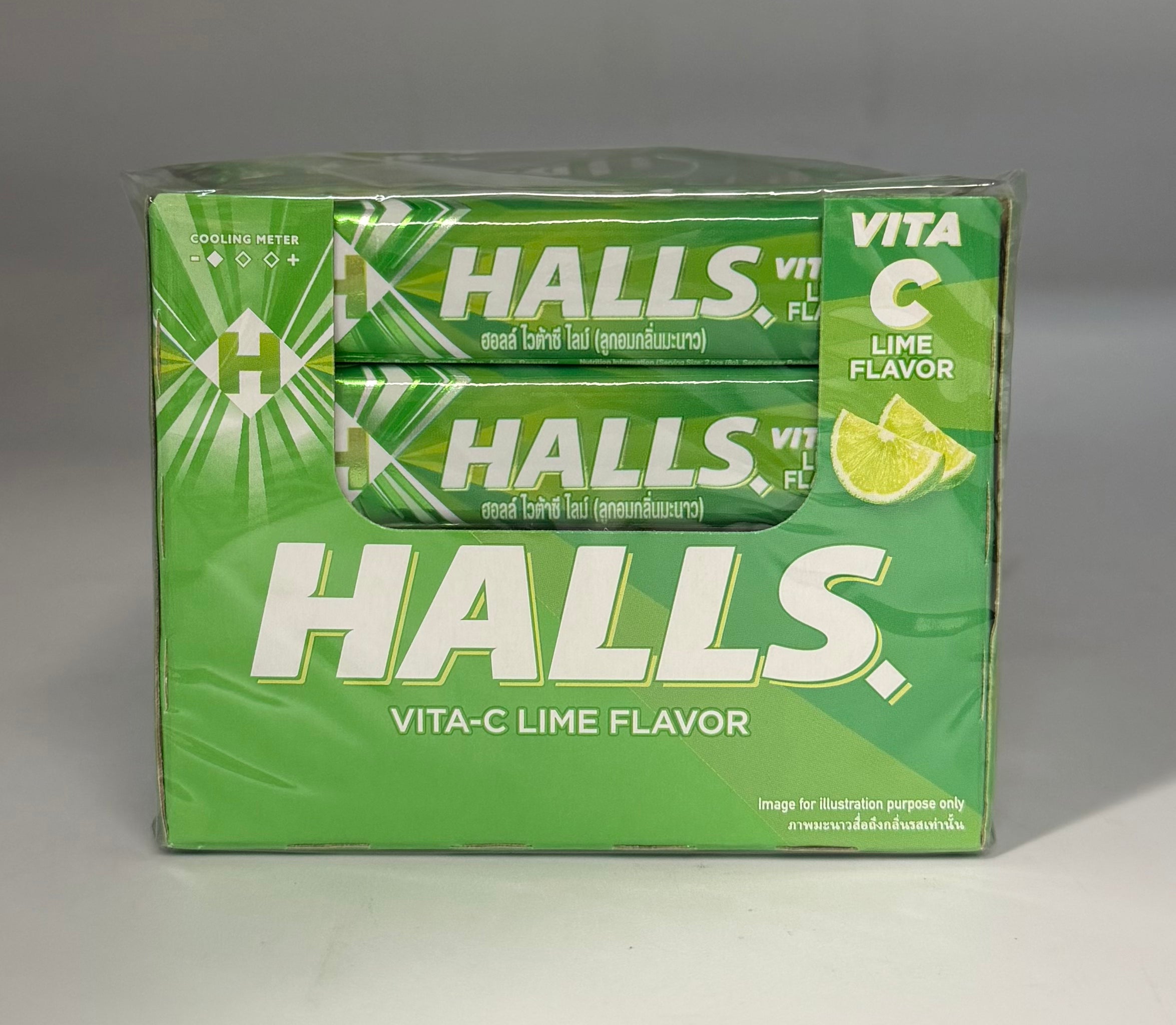 Halls (Import) Vita-C Lime 680g 20/34g