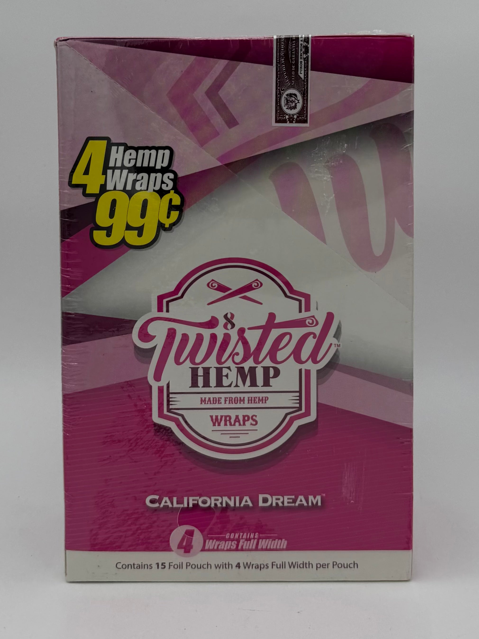 Twisted Hemp Wraps 4/$.99 California Dream 15ct
