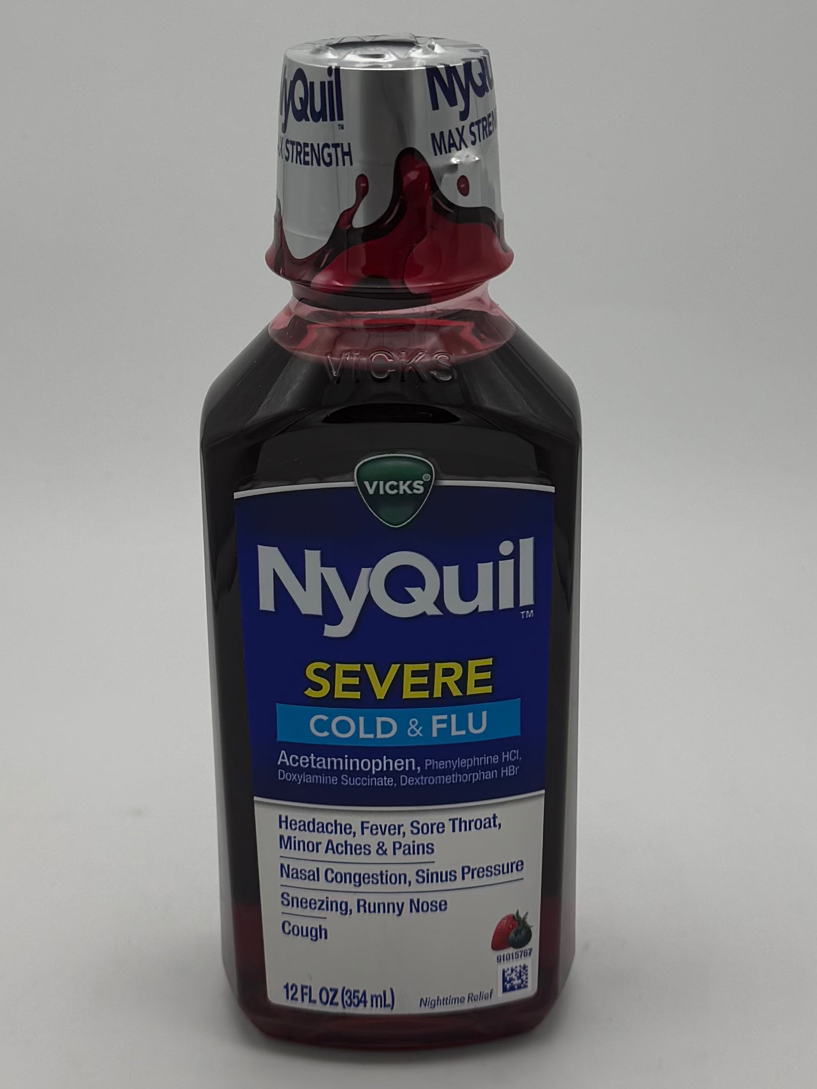 Vicks Nyquil  Cold & Flu Liquid 12oz (354mL) Berry