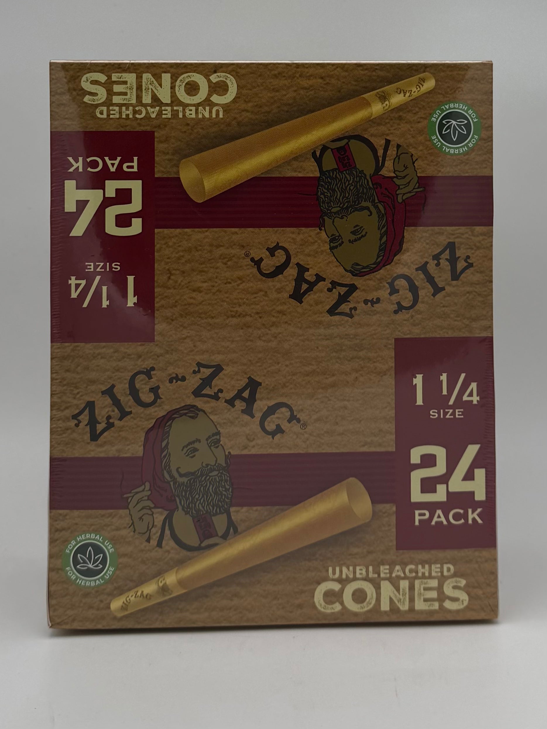 Zig Zag Cones 1 1/4 Unbleached Cones 24pk 12ct