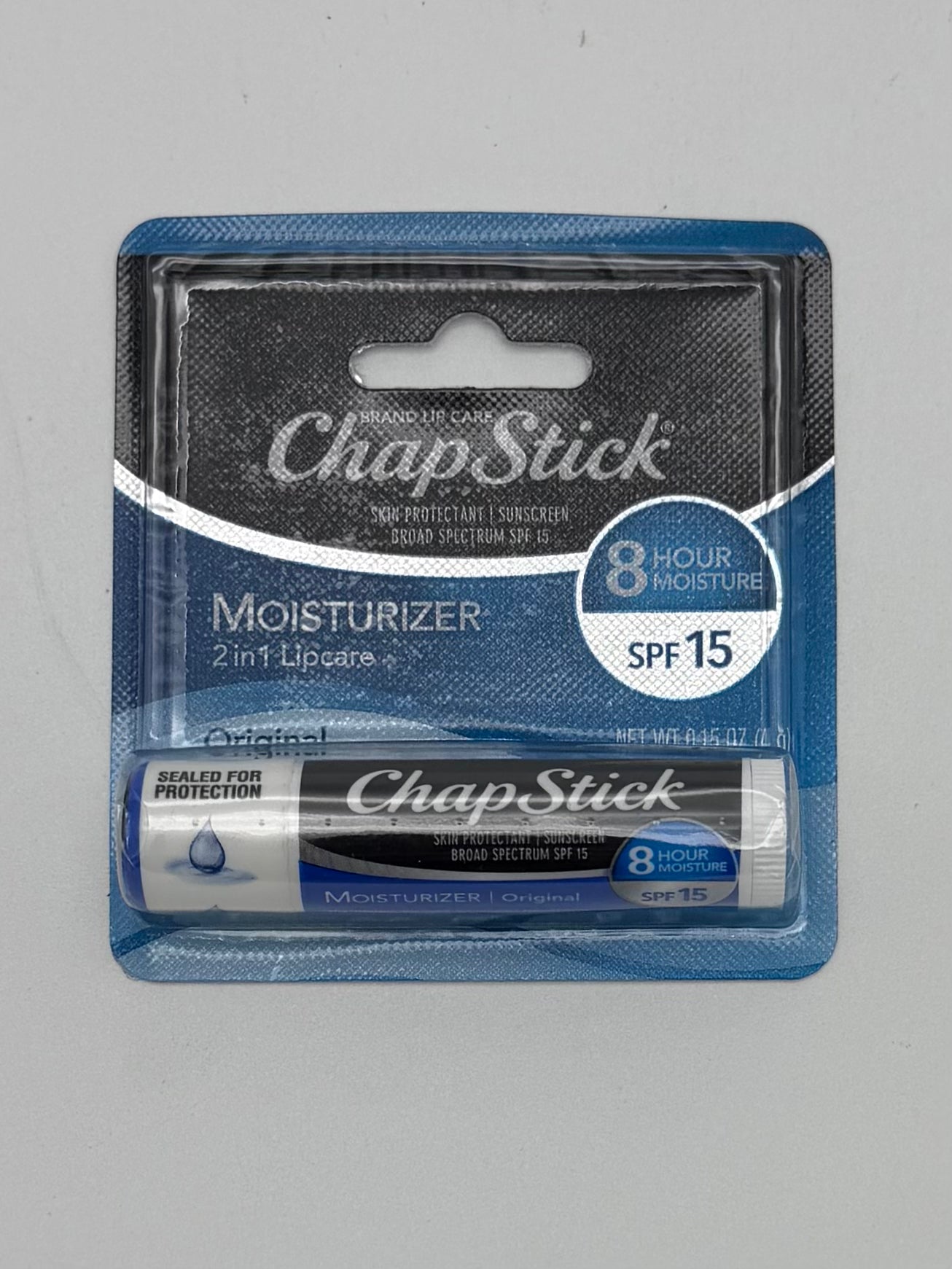 Chapstick Moisturizer 2in1 Lipcare 8Hour Mos .15oz