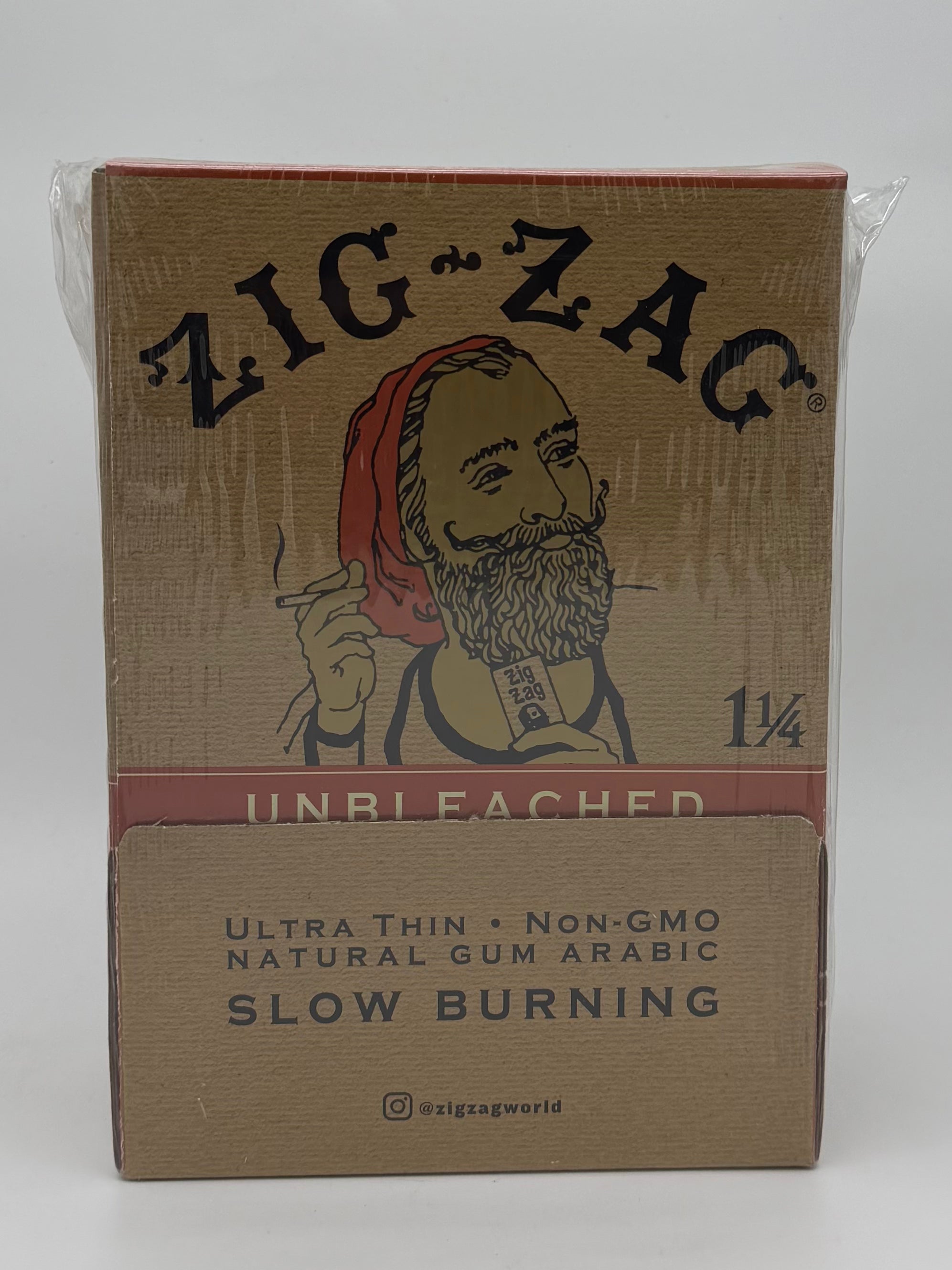 Zig Zag 1-1/4 Paper Unblea 48ct Display Slow Burni