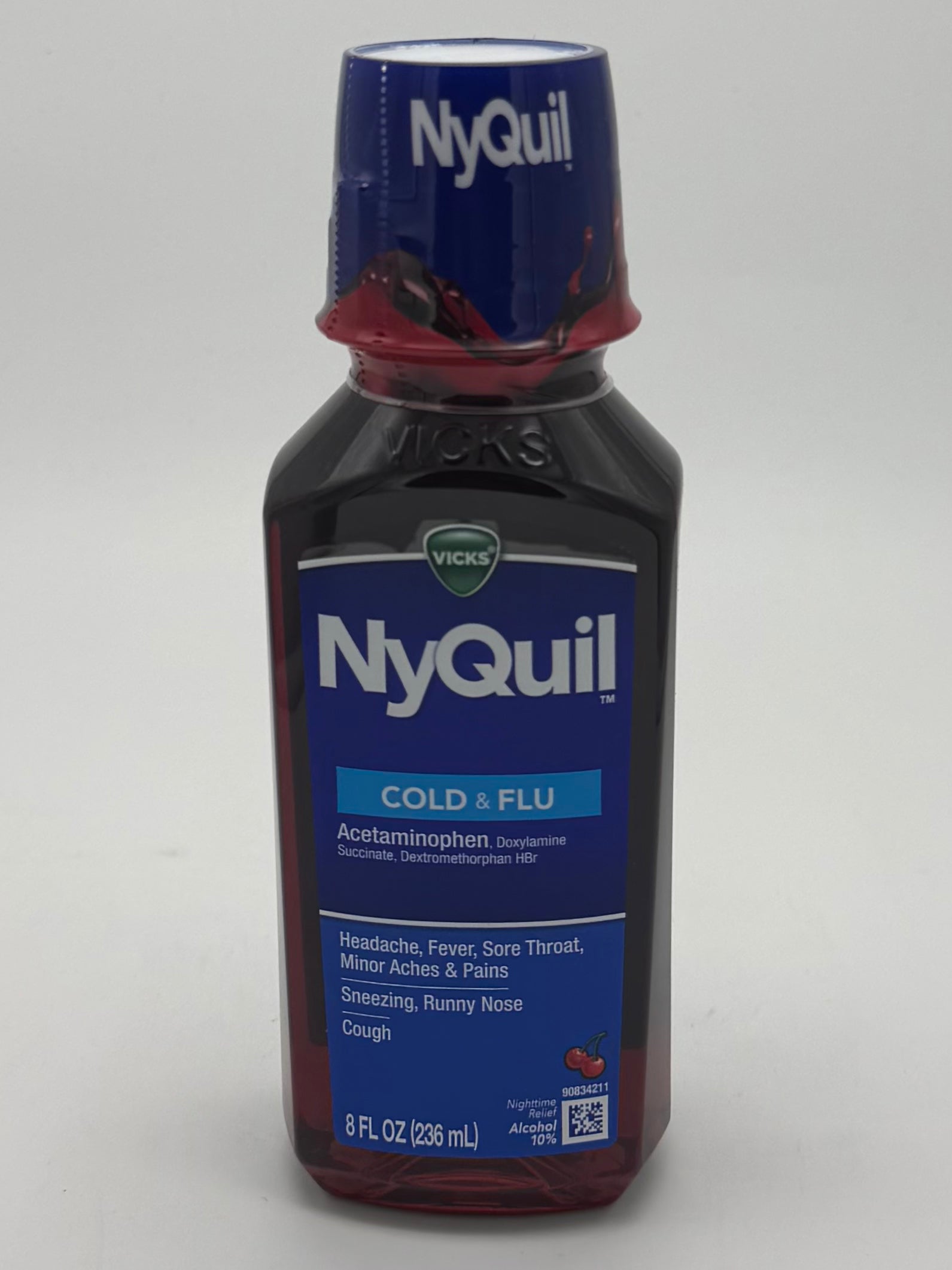 Vicks Nyquil  Cold & Flu Cherry Liquid 8oz (236mL)
