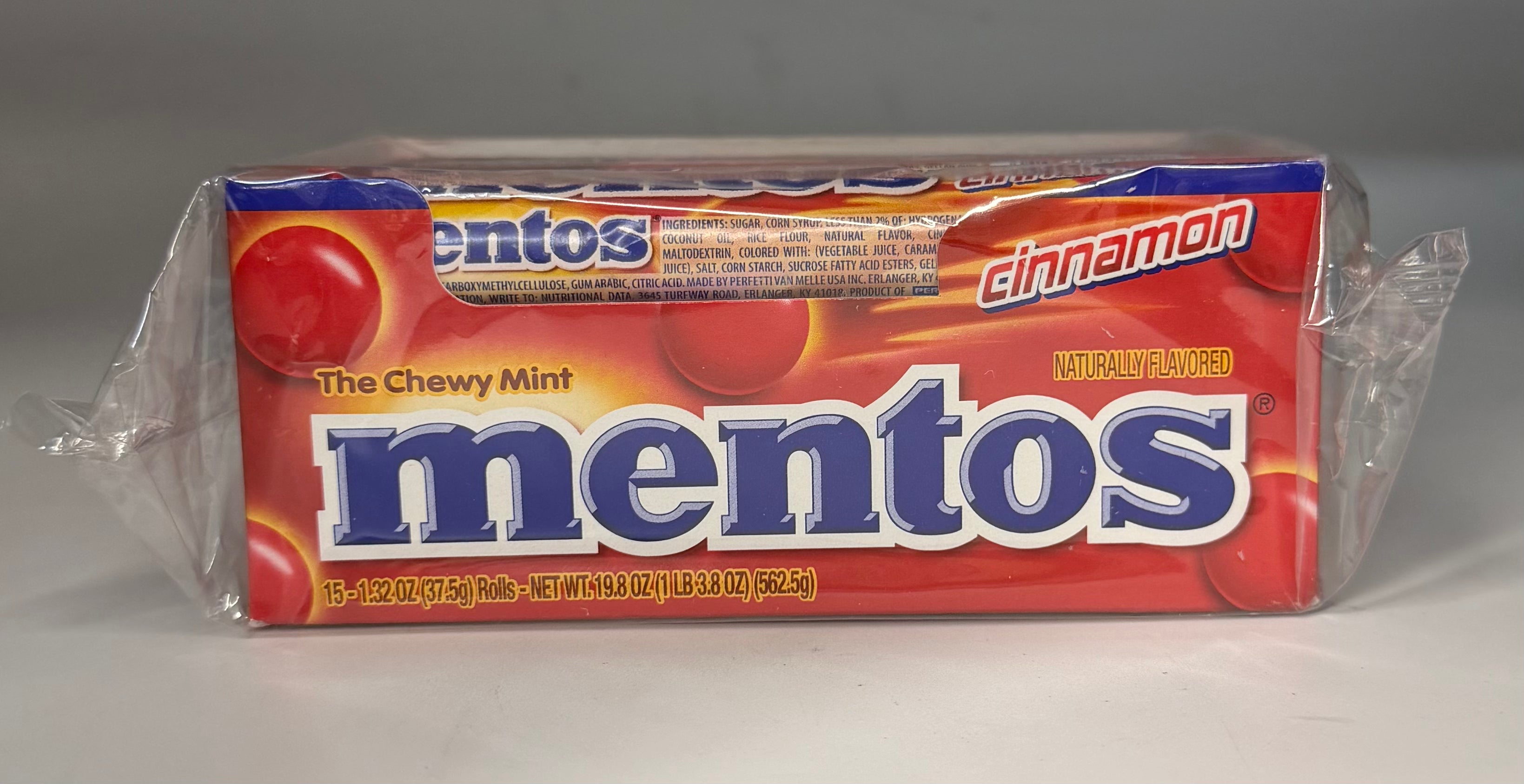 Mentos Cinnamon 15/1.32oz Net Wt 19.8oz Chewy