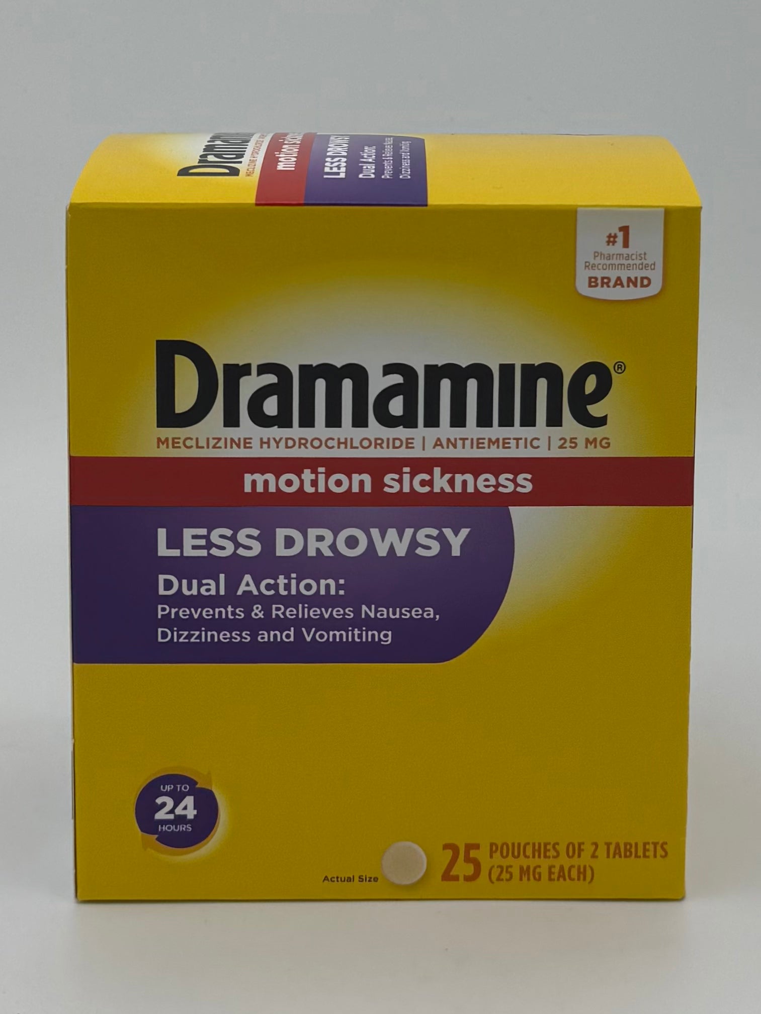 Dramamine Less Drowsy Motion Sickness Singles 25ct