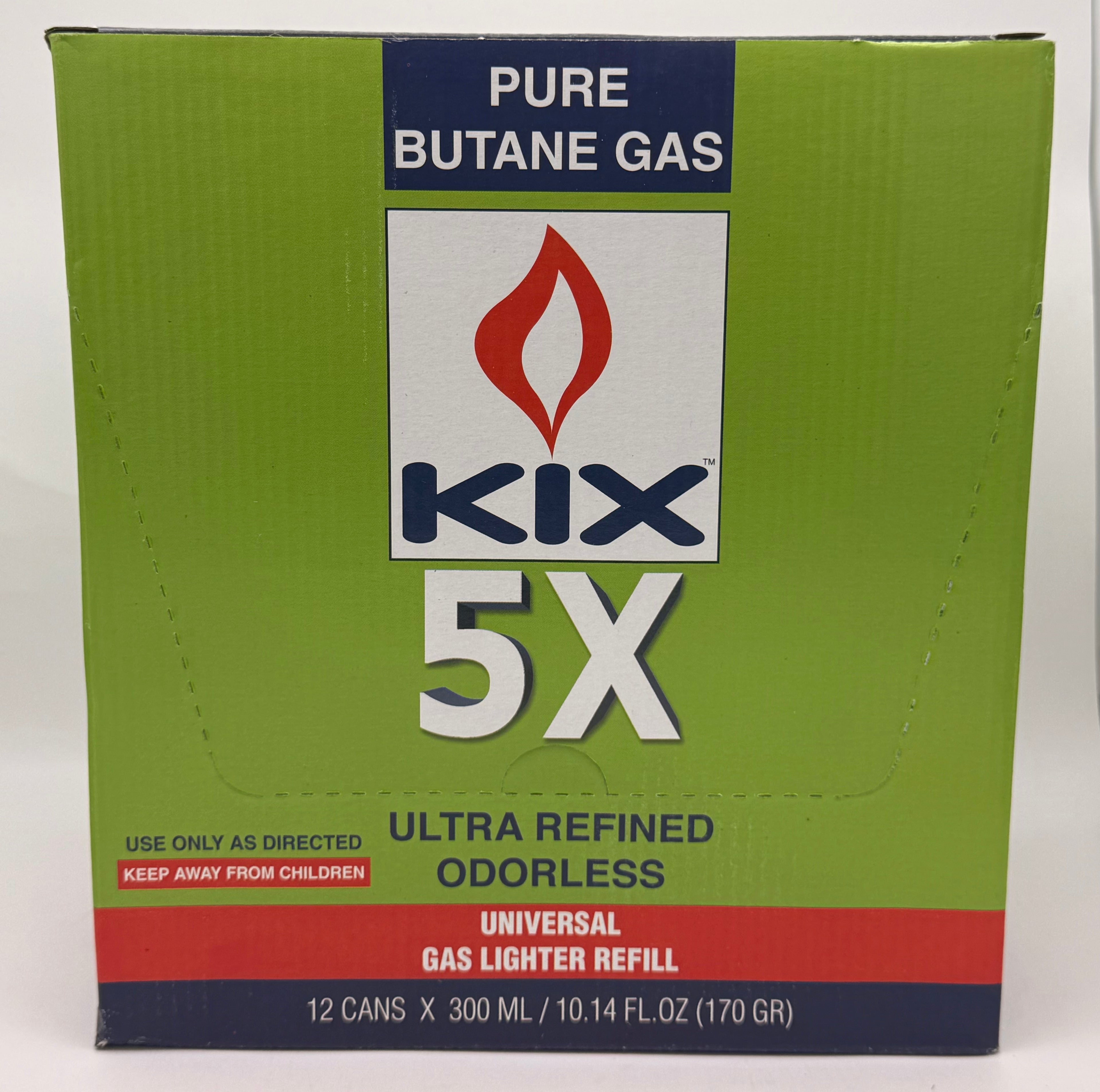 Kix 5X Pure Butane Gas 12ct Ultra Refined Odorless