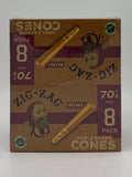 Zig-Zag 70's size Cones Unbleached Mini 8ct Pack