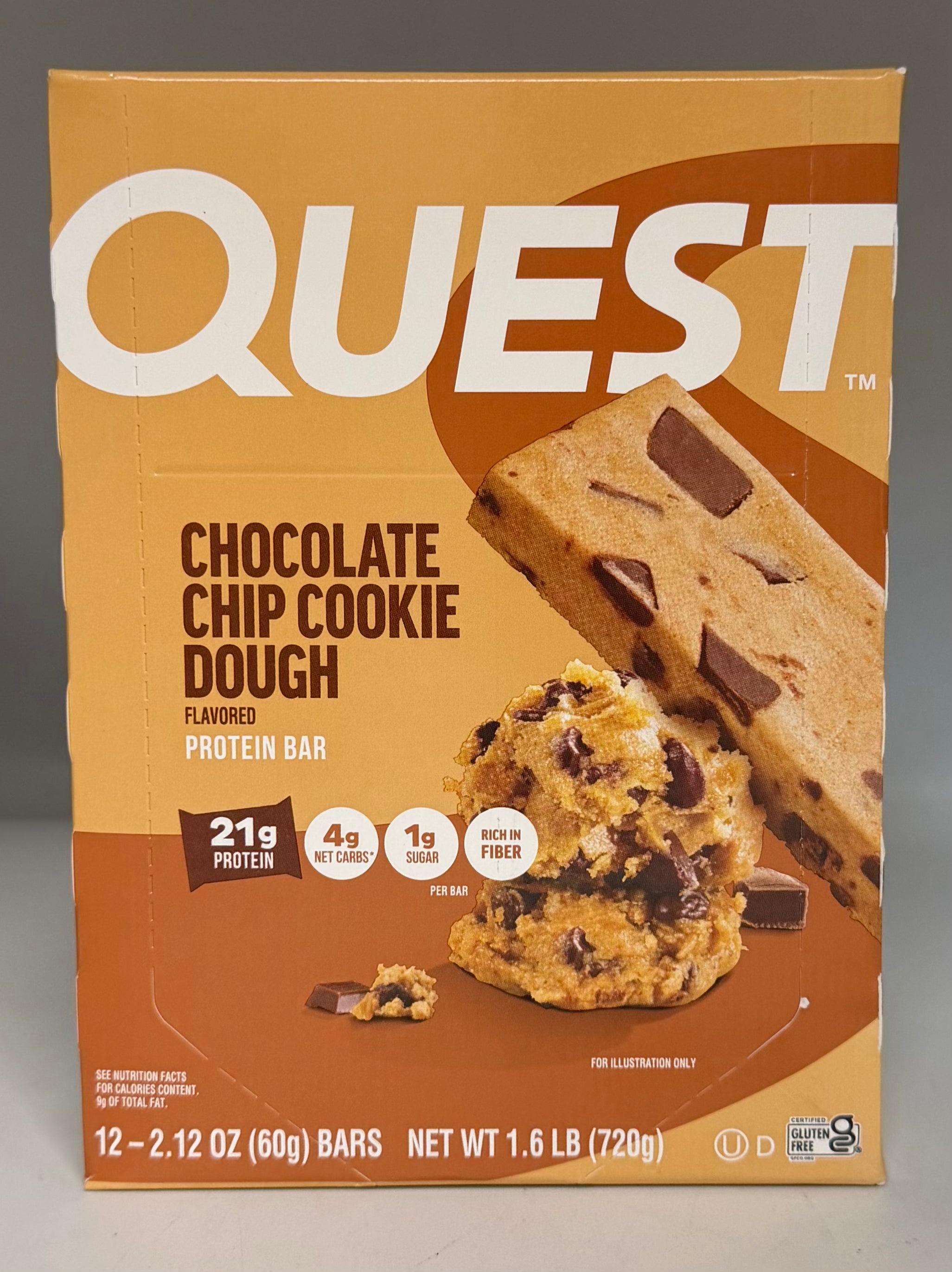 Quest Bar Chocolate Chip Cookie Dough12ct