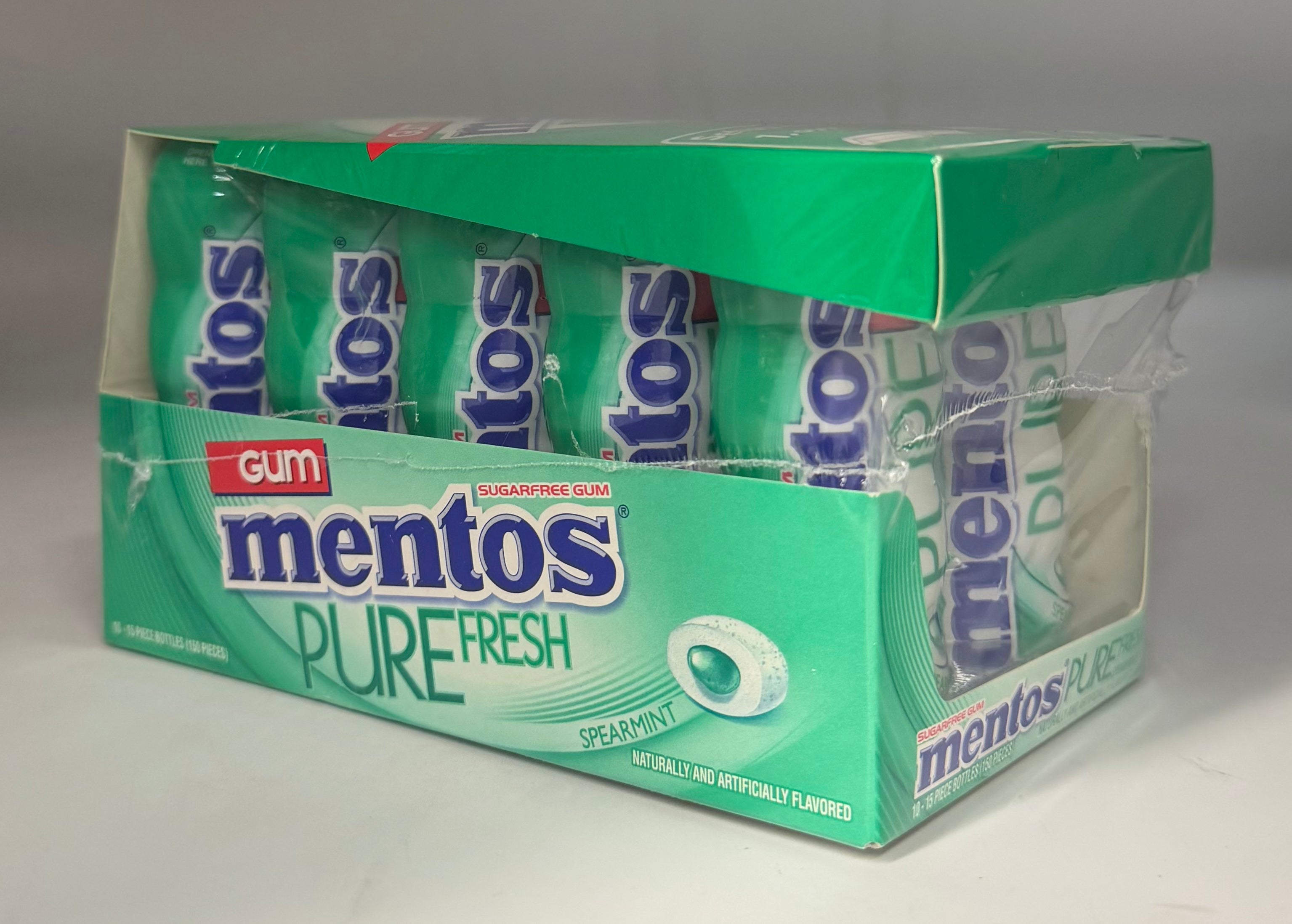 Mentos Sugarfree Gum Spearmint 10/15ct