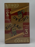 Zig Zag King Size Unbleached Cones 3pk 24ct