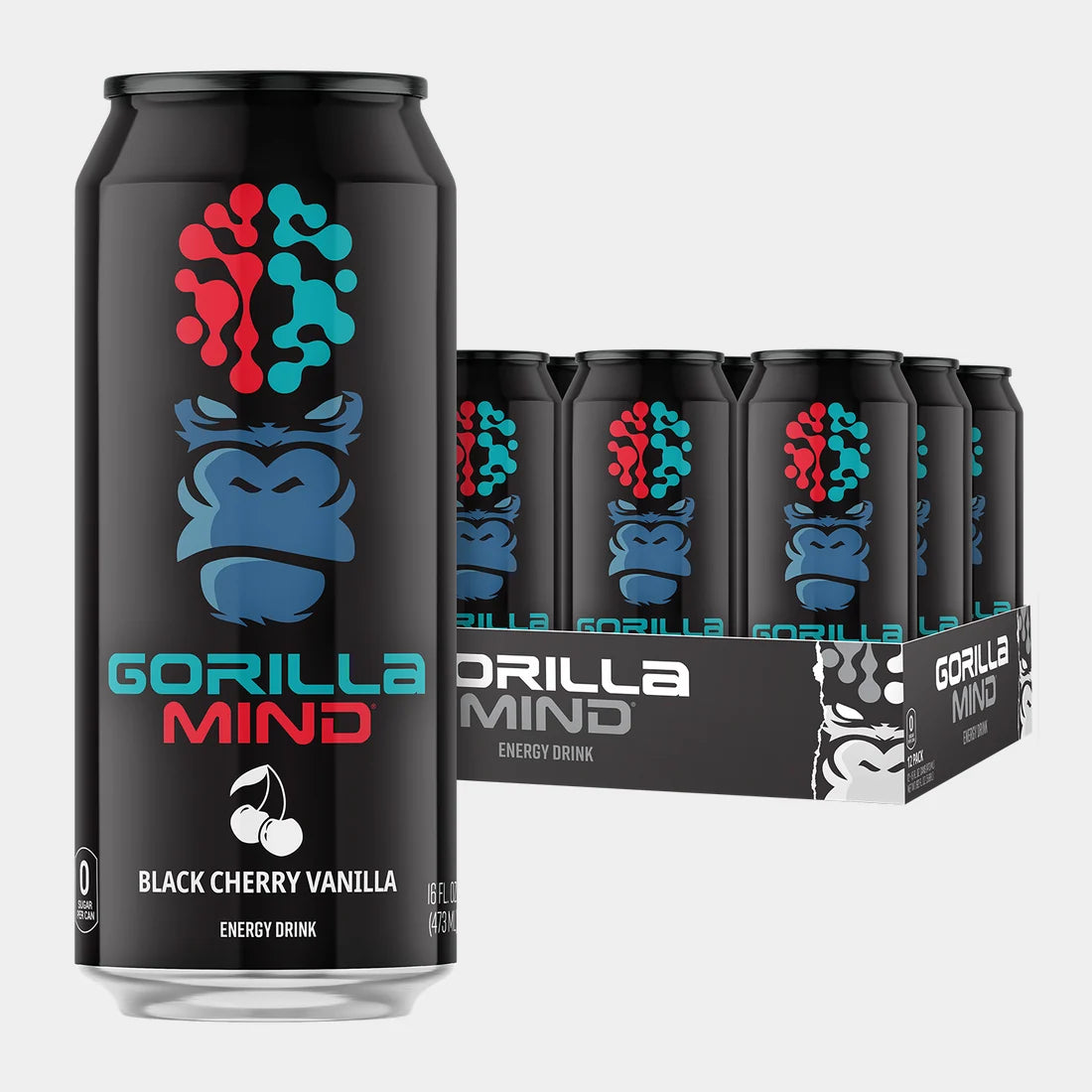 Gorilla Mind Energy Black Cherry Vanilla 12/16oz