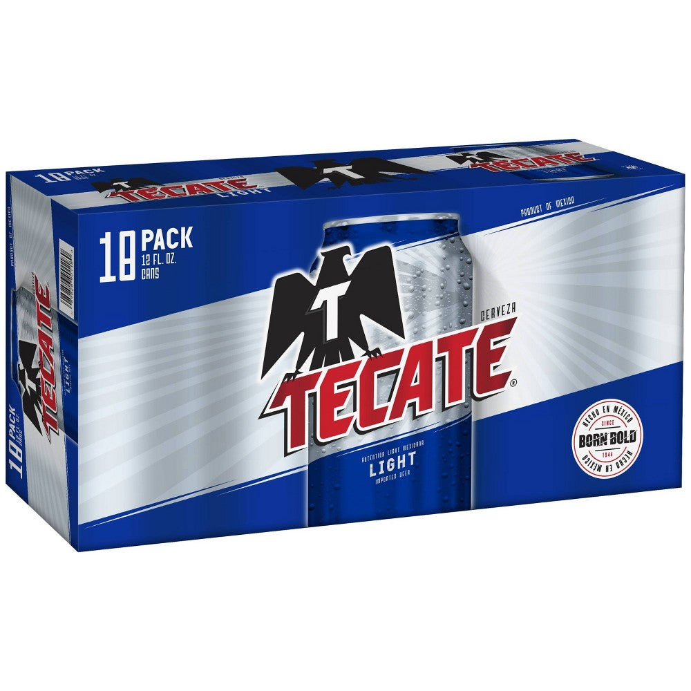 Tecate Light Beer Can 12oz 18pk