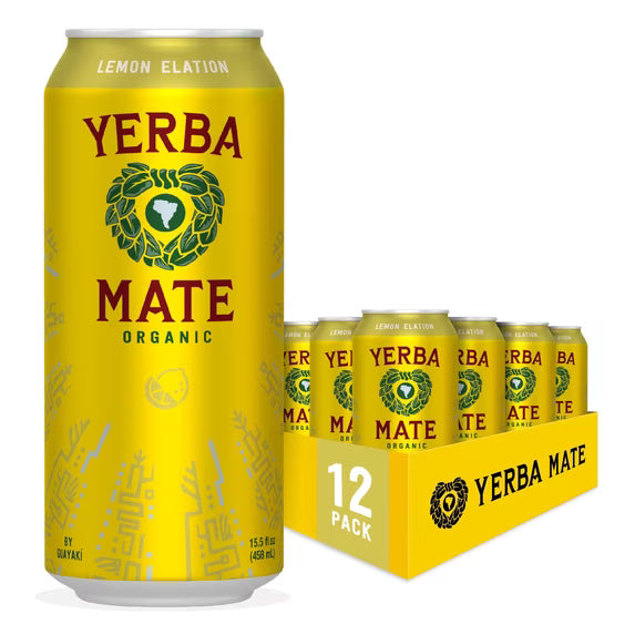 Guayaki Yerba Mate Lemon Elation Energy 12/15.5oz