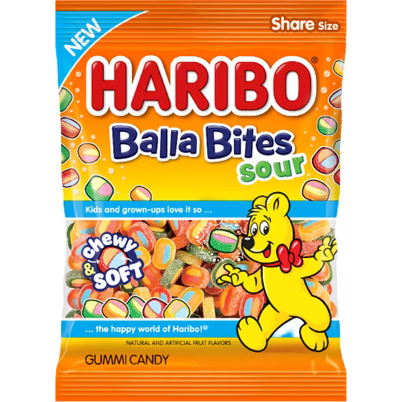 Haribo Sour Balla Bites 12ct 12/4.5oz
