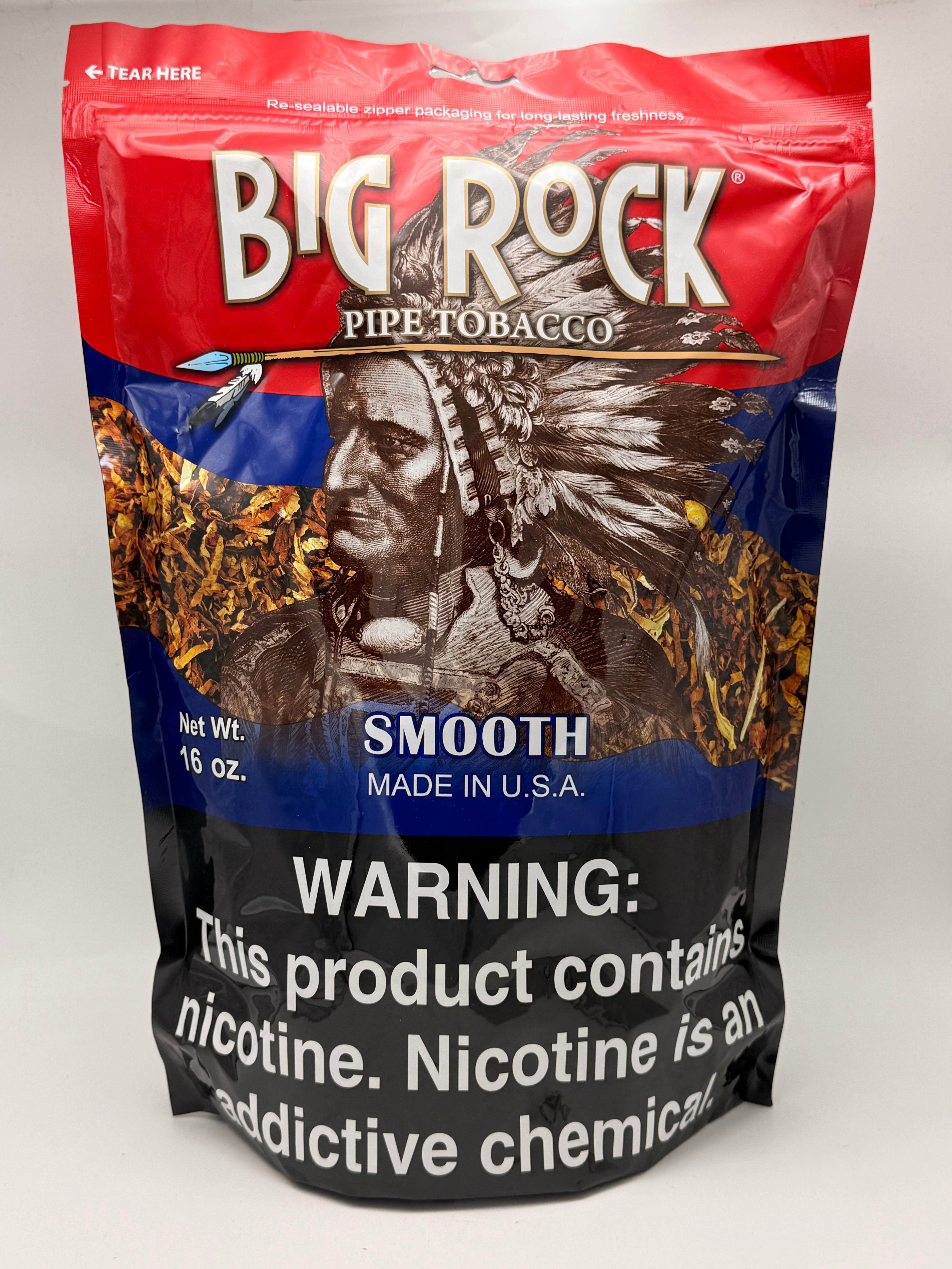 Big Rock Pipe Tobacco Smooth 16oz Bags