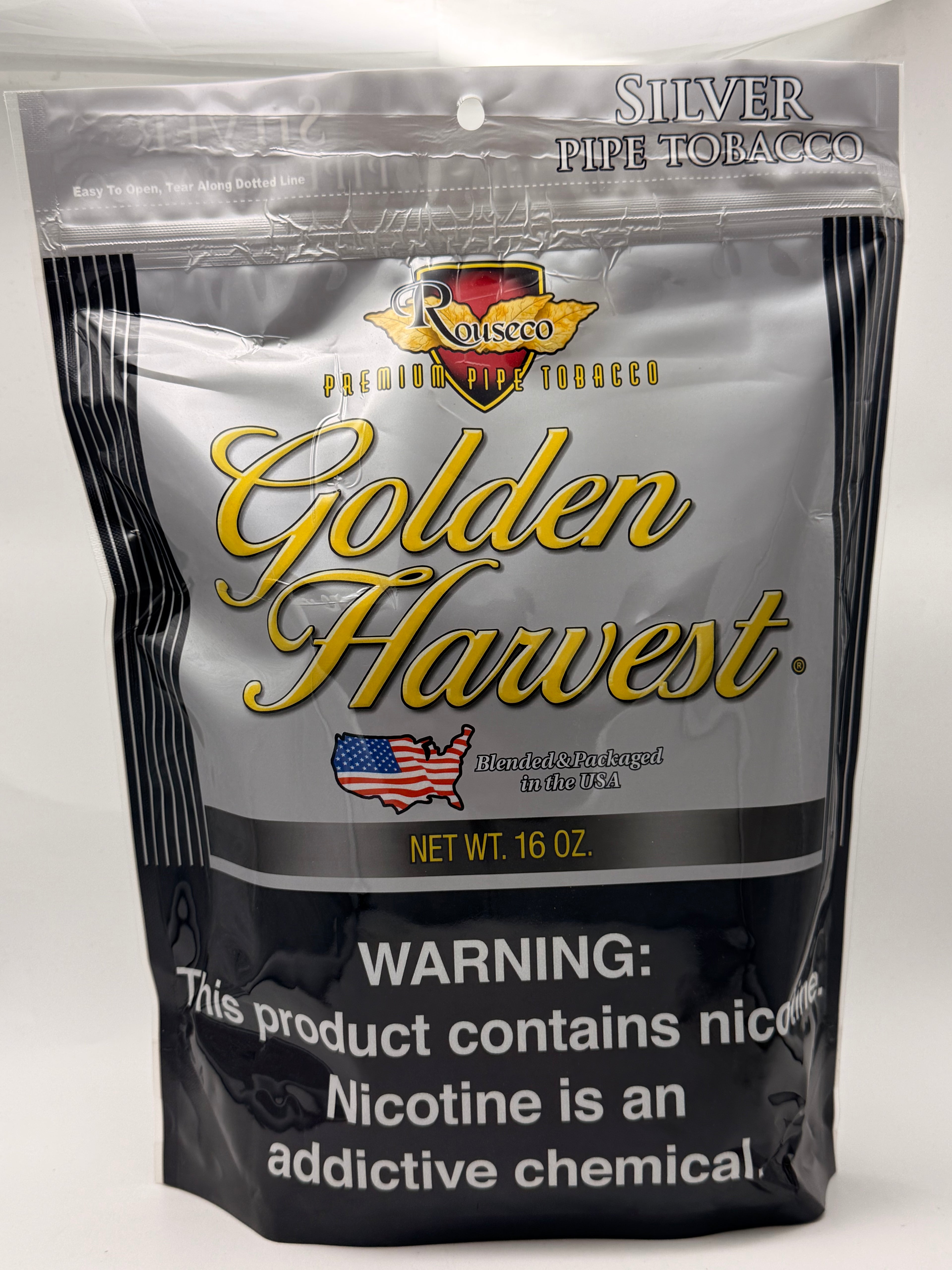 Golden Harvest Pipe Tobacco Silver Net Wt 16oz