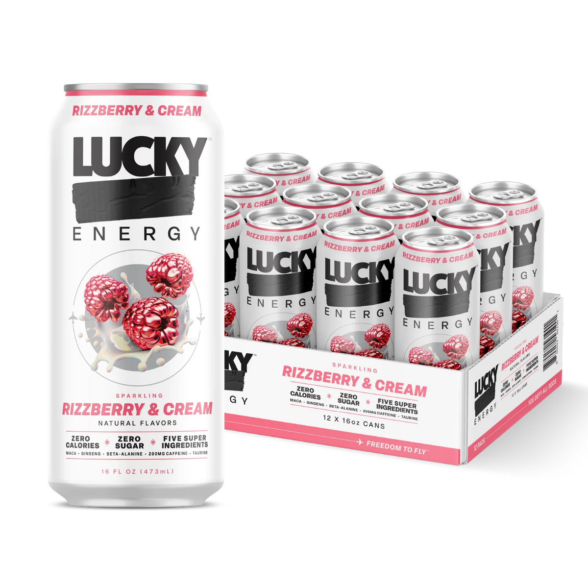 Lucky Energy Rizzberry & Cream 12/16oz