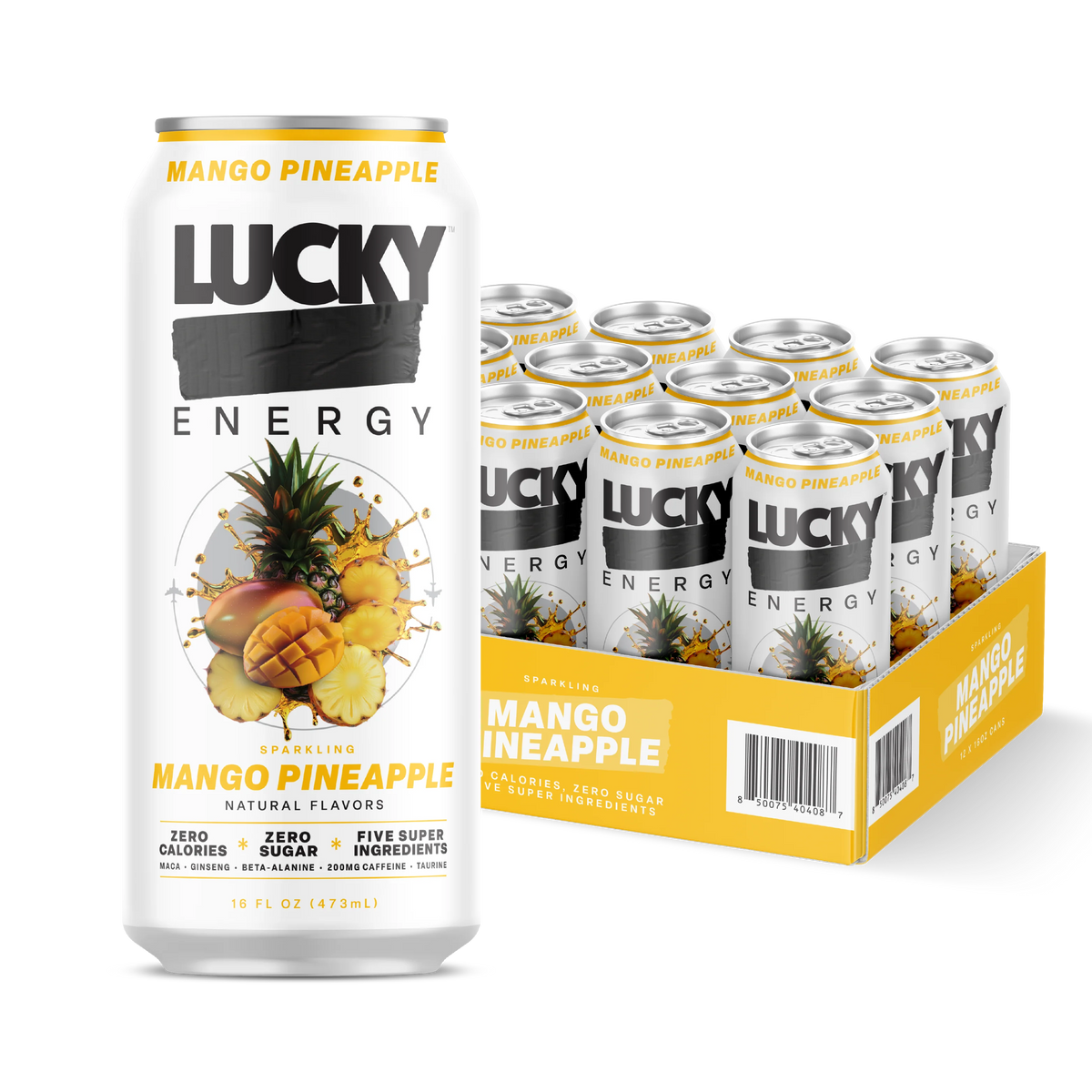 Lucky Energy Mango Pineapple 12/16oz