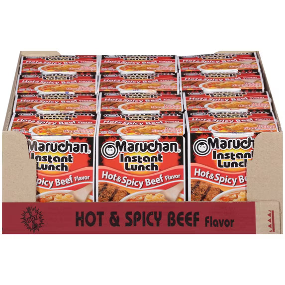Maruchan Hot & Spicy Beef Ramen 12ct/2.25