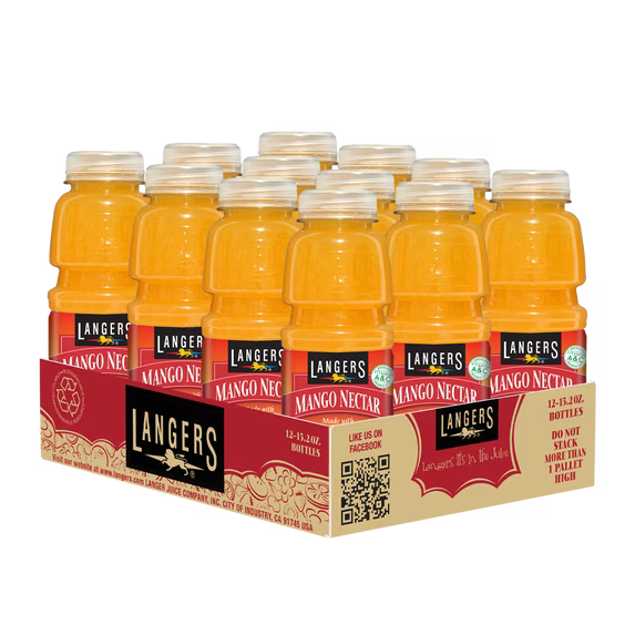 Langers Mango Nectar Juice 12/16oz (474ml)
