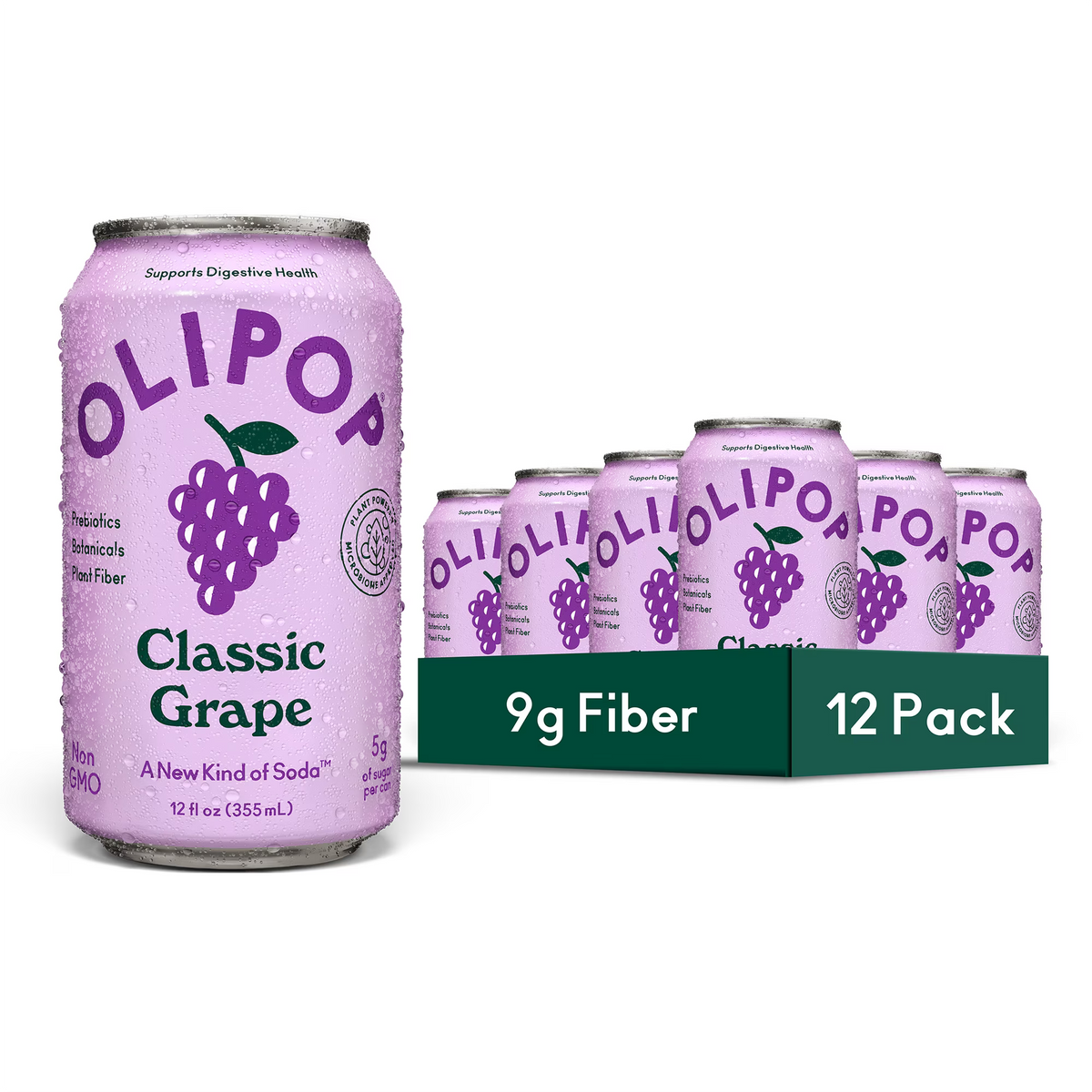 Olipop 12/12oz Classic Grape Soda