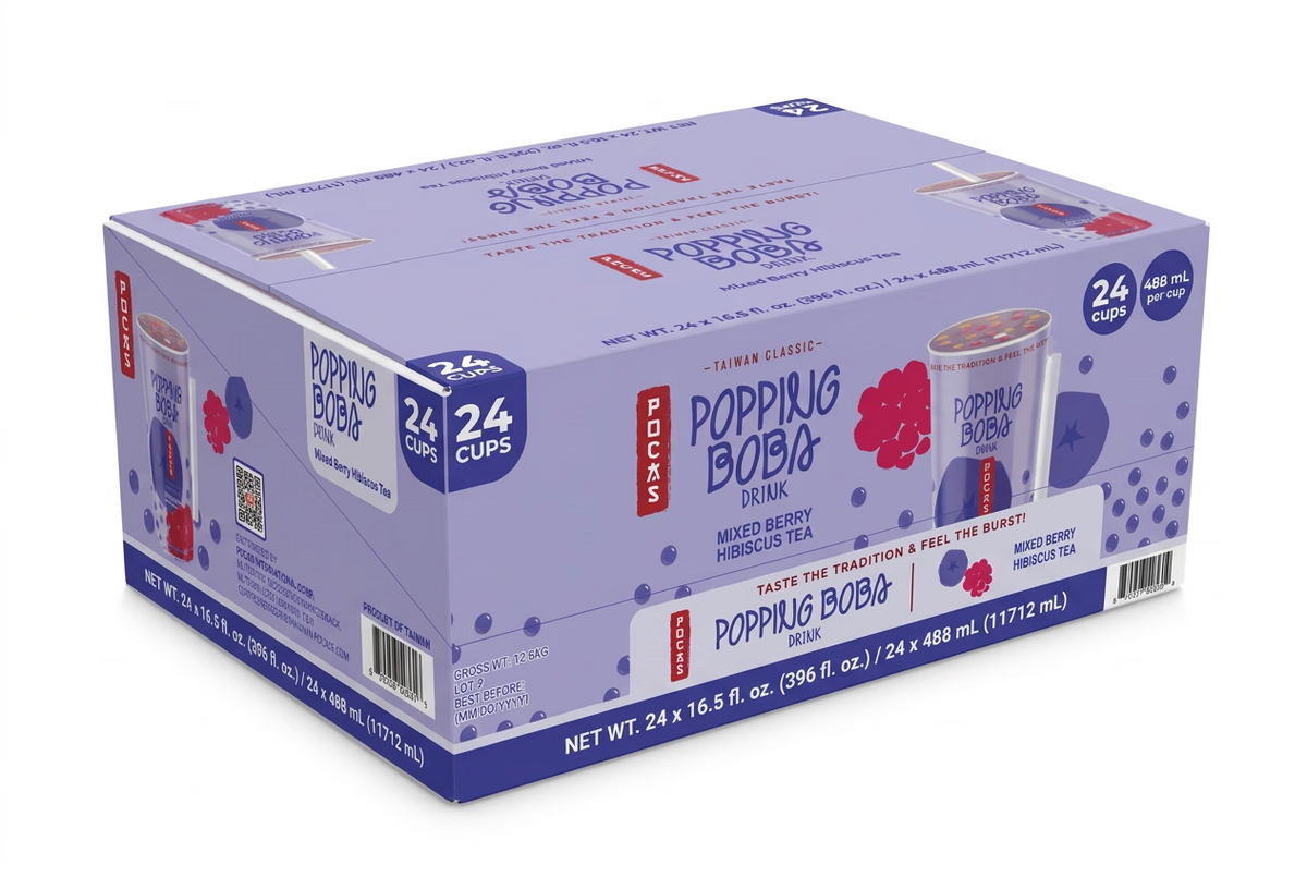 Pocas Popping Boba Berry Hibiscus 24/16.5oz