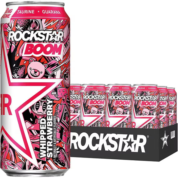 Rockstar Energy Boom Whipped Strawberry 12/16oz