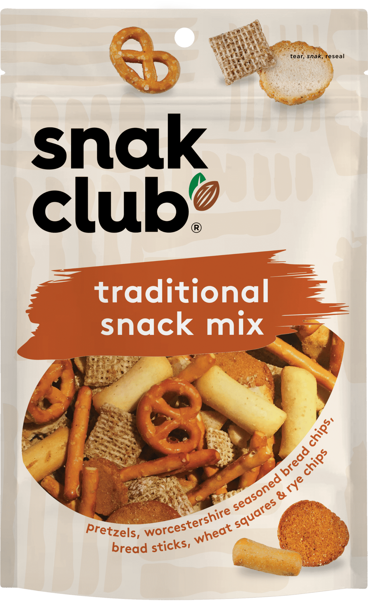 Snak Club Traditional Snack Mix 6ct Bags