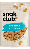 Snak Club Unsalted Cashews 6ct Bags