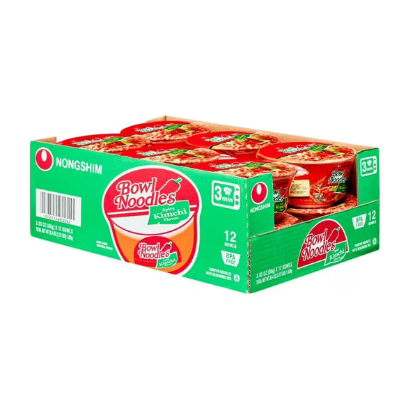 Nongshim Spicy Kimchi Bowl Noodle Soup 12ct