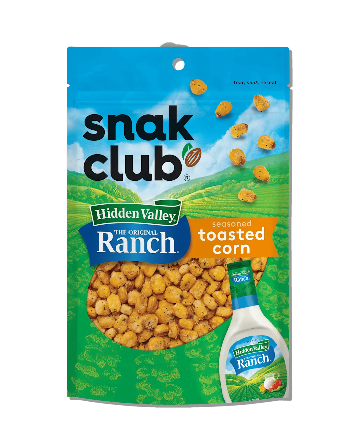 Snak Club Hidden Valley Ranch Toasted Corn 6ct/3oz