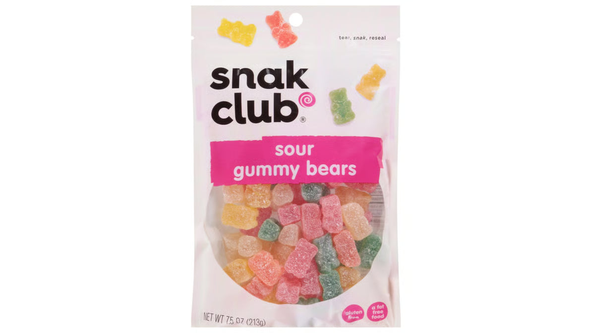 Snak Club Sour Gummy Bear 7.5oz