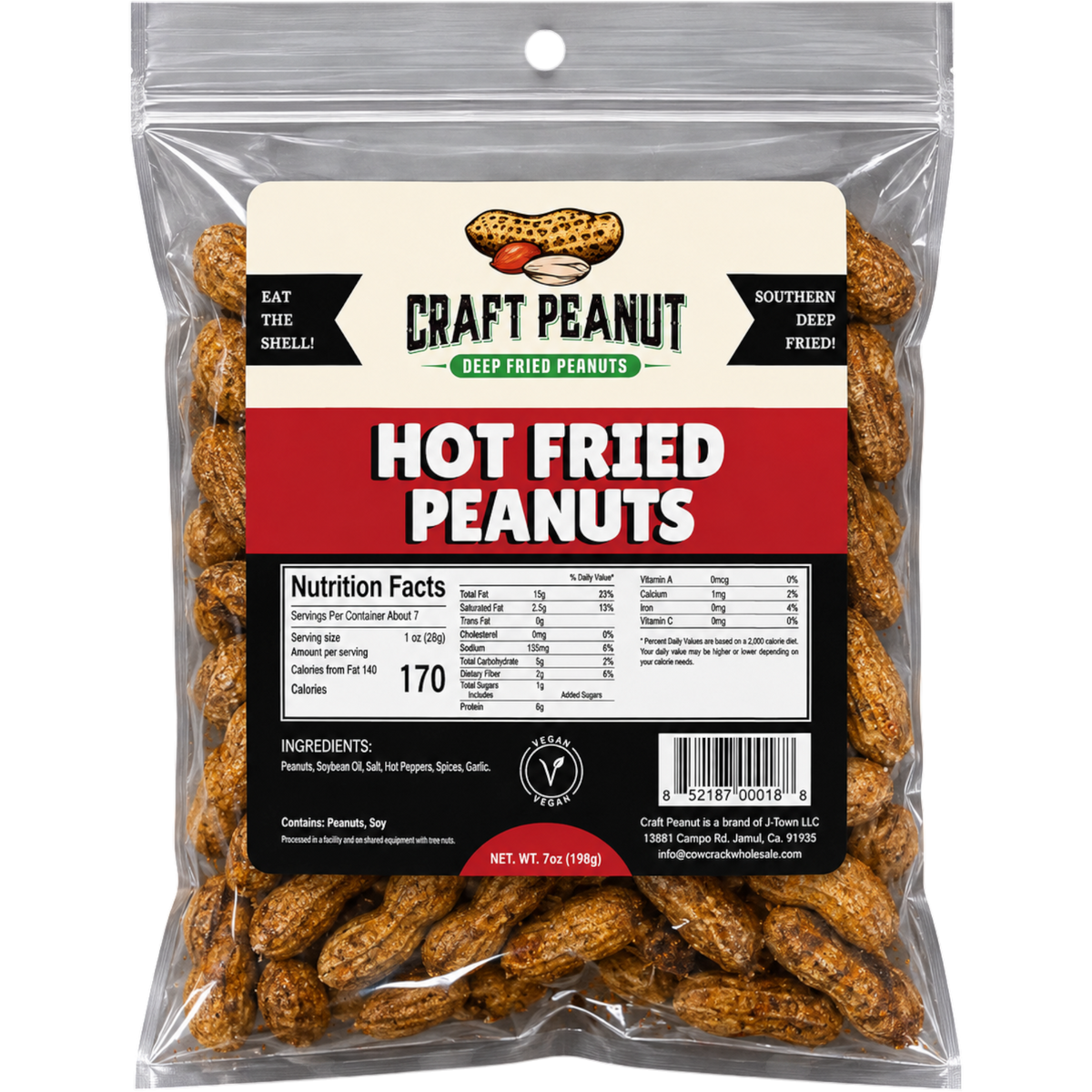 Craft Peanut Hot Fried 7oz