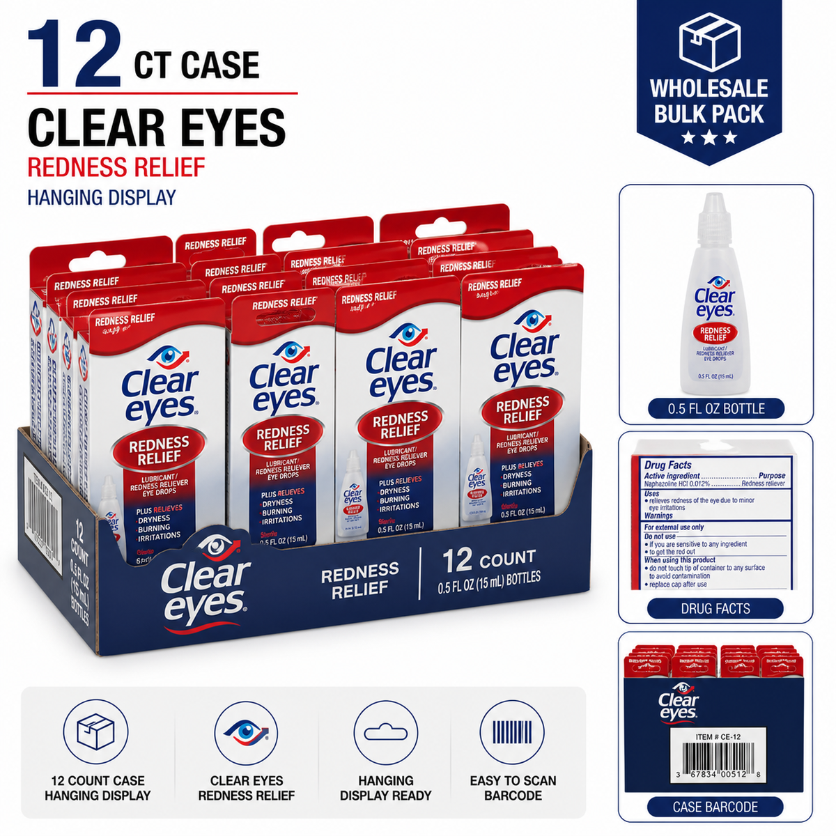 Clear Eyes 12ct .2floz (6ml)