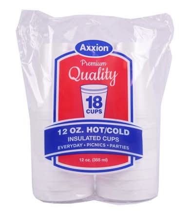 Axxion Foam 12oz Cups 18ct