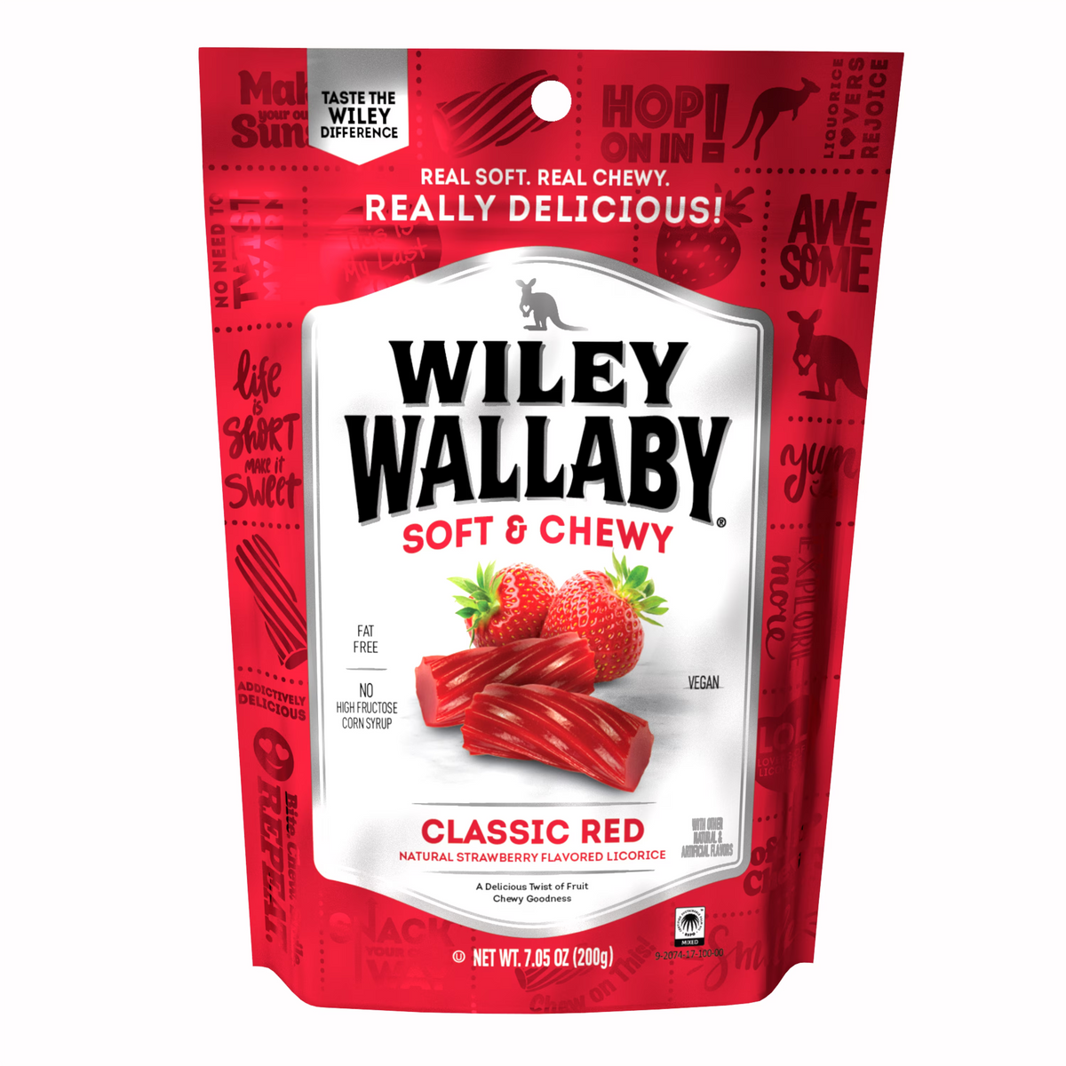 Wiley Wallaby Classic Red Licorice 12/7.05oz