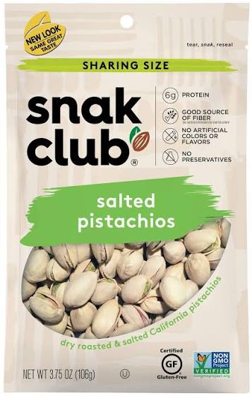 Snack Club Salted Pistachios 6ct Bags